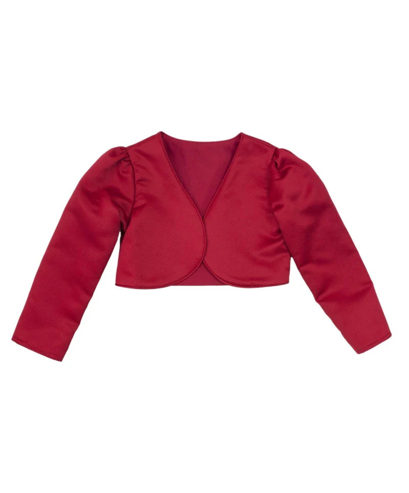 Babies & Girls Long Sleeves Bolero - Red