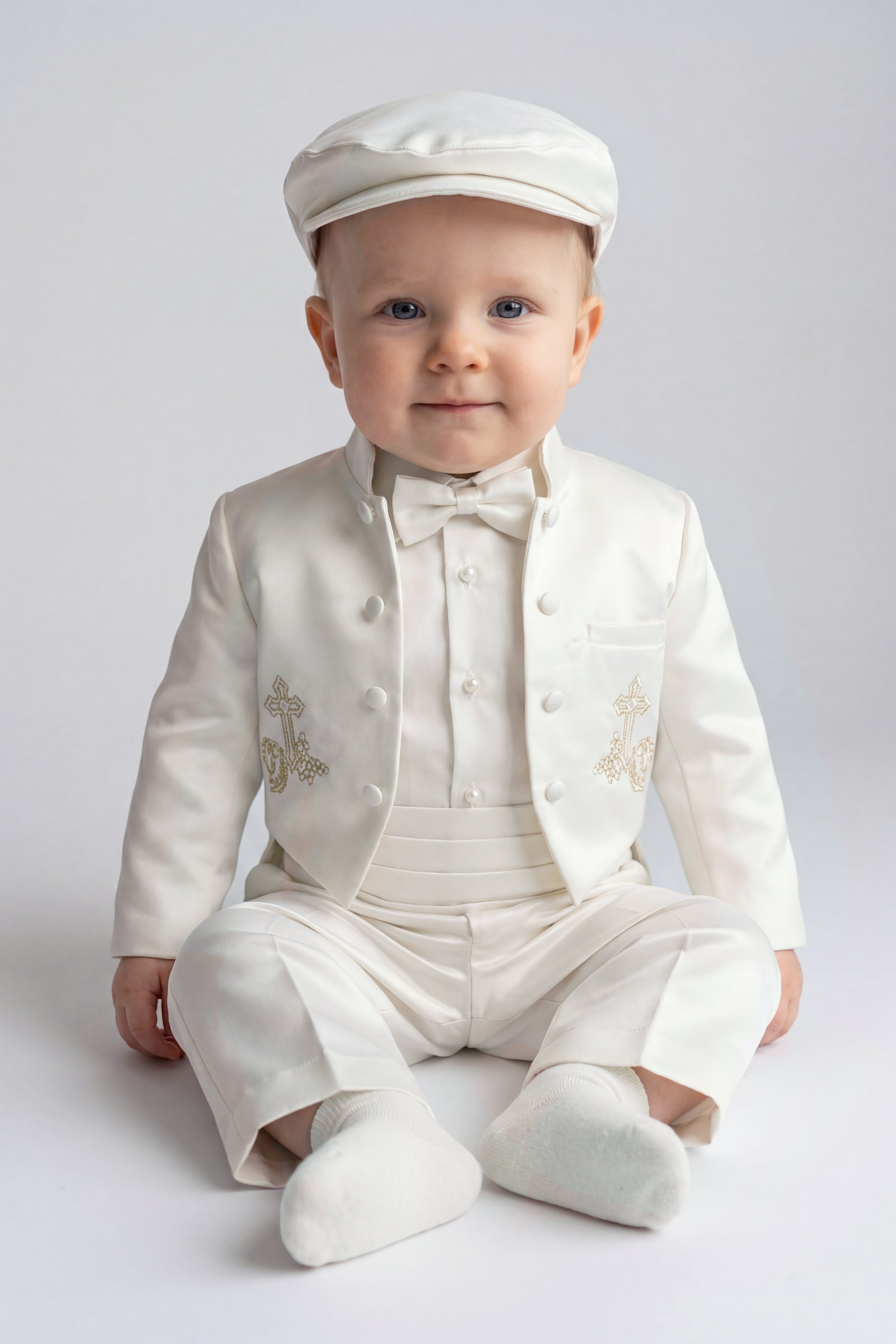 Baby Boys Christening Baptism Outfit - Ivory