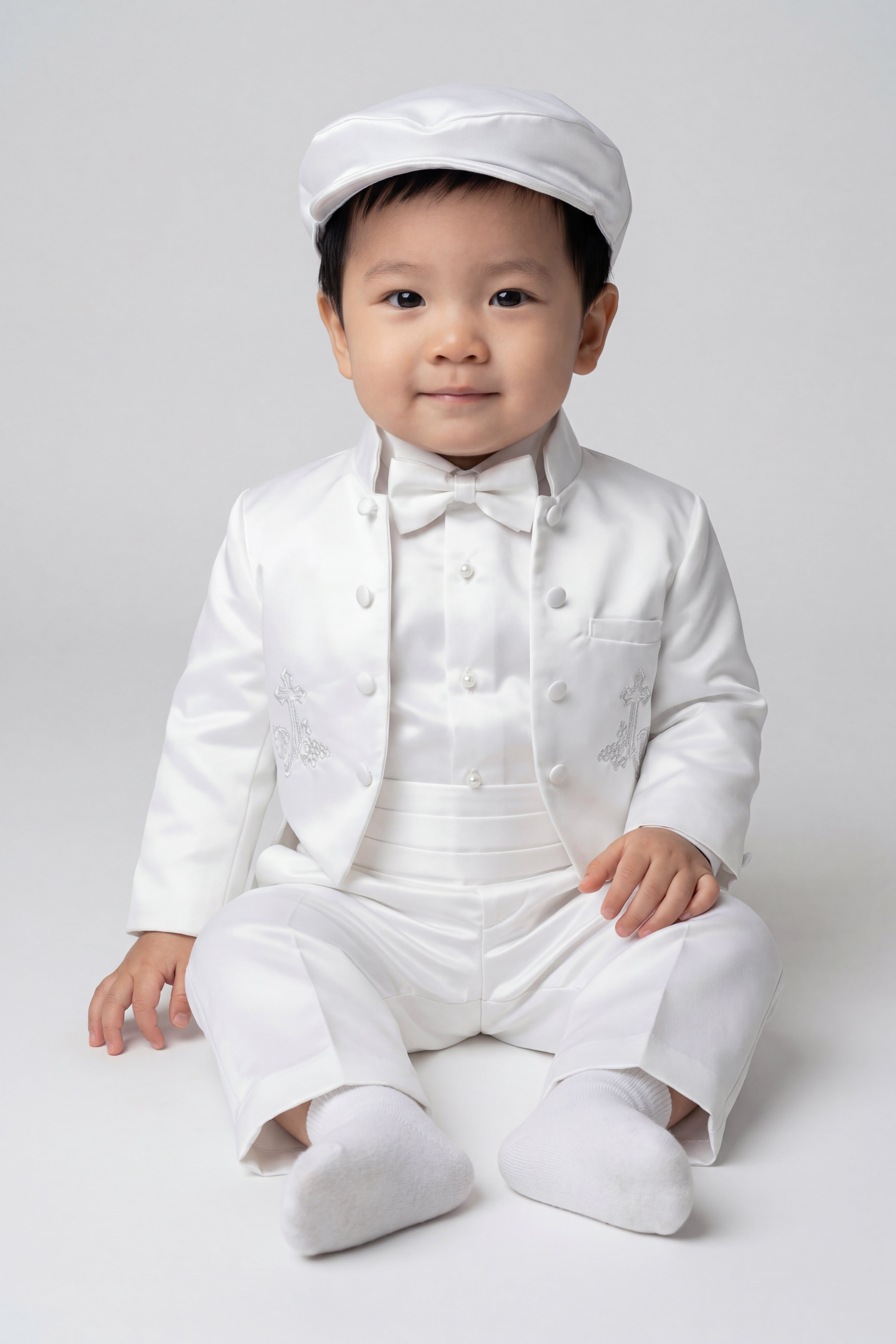Baby Boys Christening Baptism Outfit - White