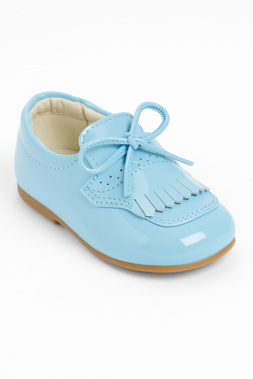 Baby Boys Pre- walker Patent Loafer - ADAM - Blue Side Picture