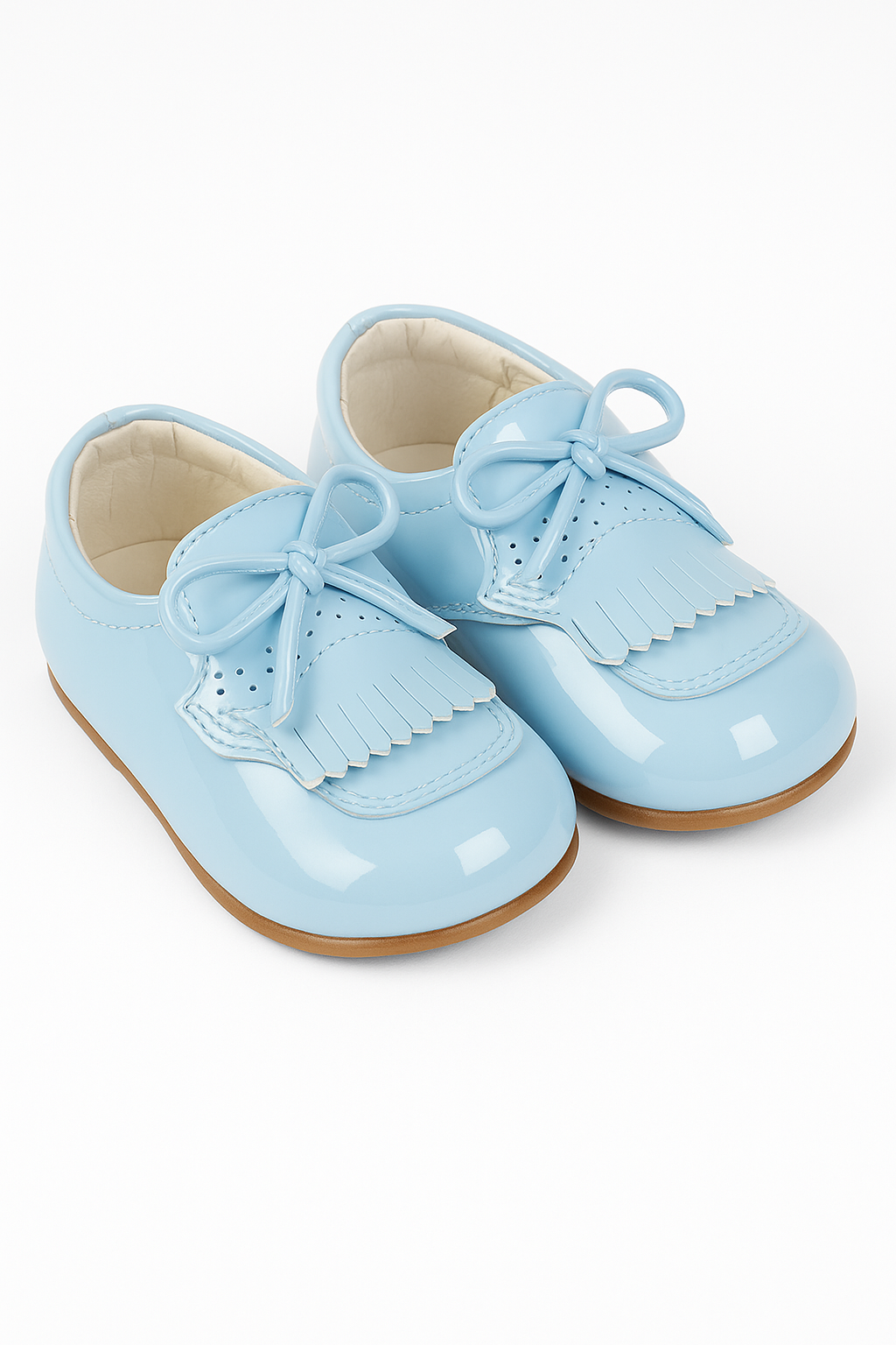 Baby Boys Pre- walker Patent Loafer - ADAM - Blue Pair Side Picture