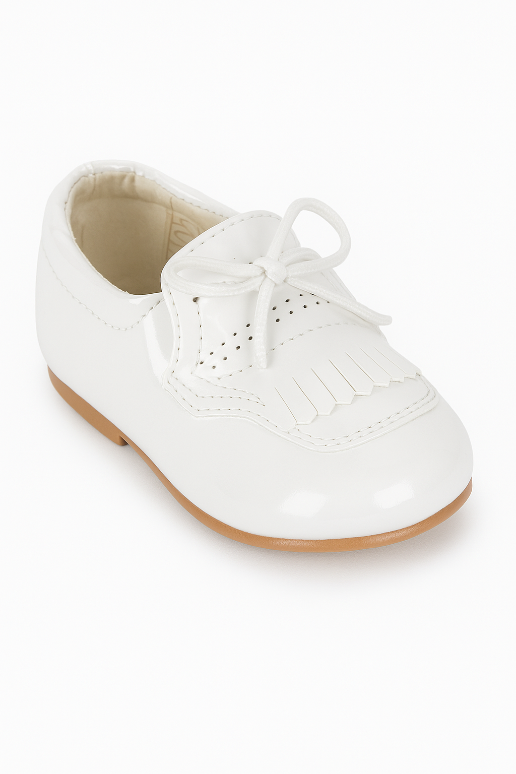 Baby Boys Pre- walker Patent Loafer - ADAM - White Side Picture