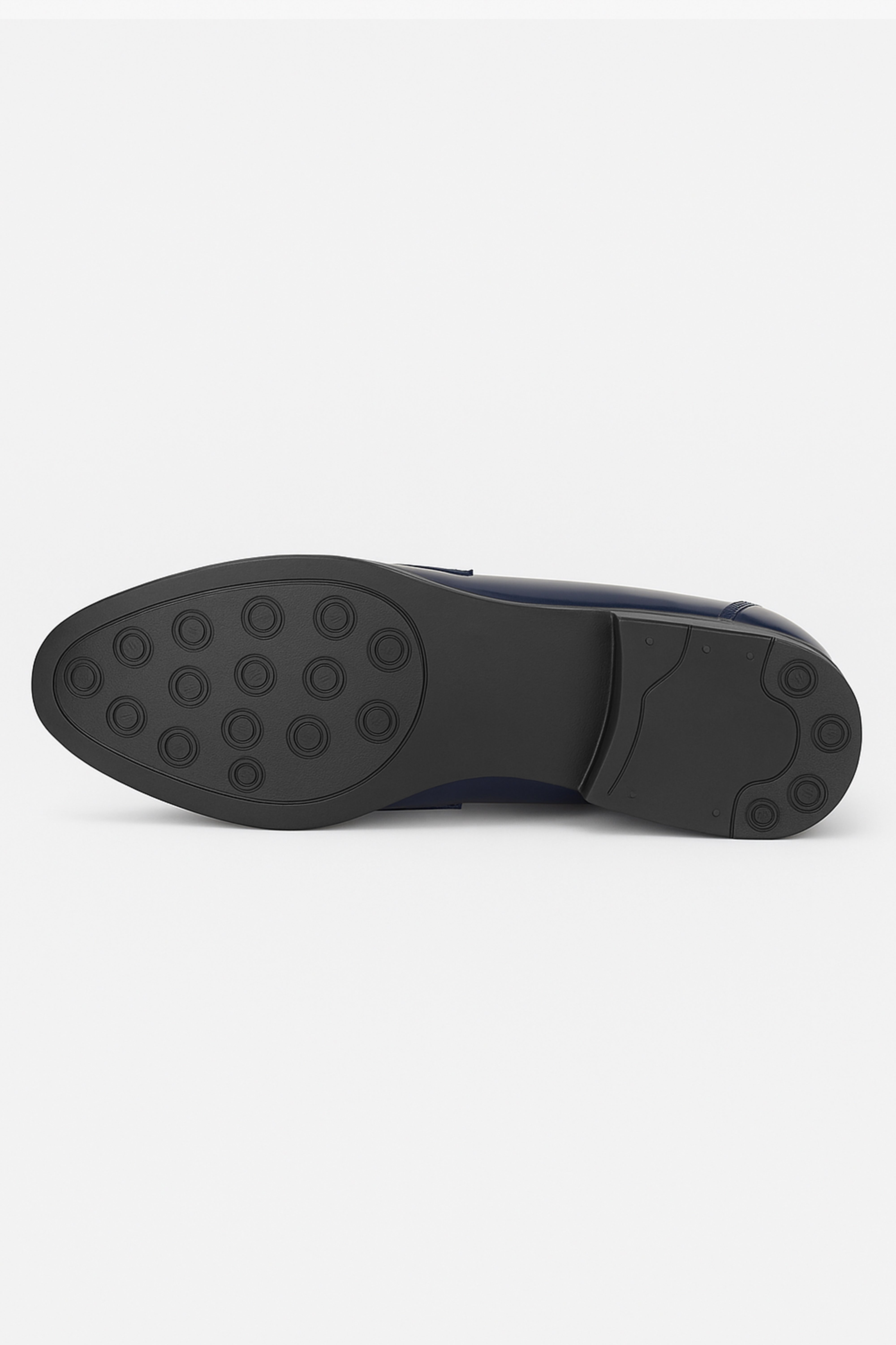 Baby Boys & Boys leather and Suede Slip on Formal Tassel Loafers - Navy Blue Sole Picture