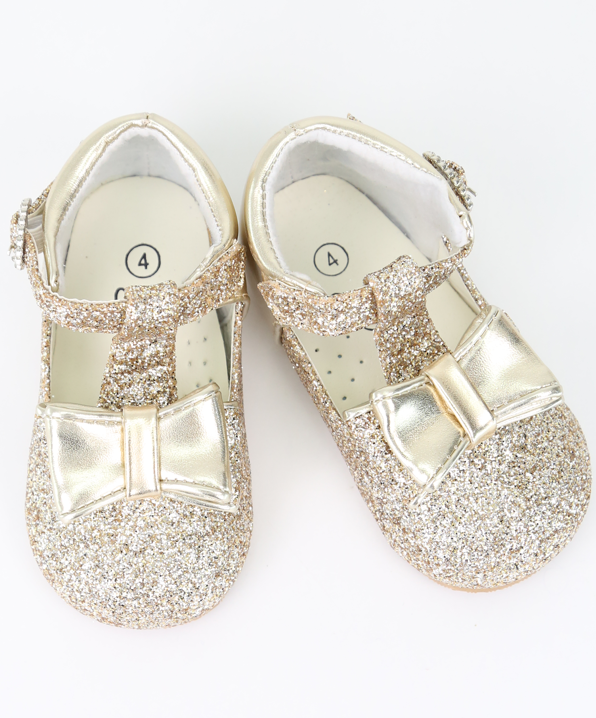Baby Girls Sparkly Mary Jane Shoes - CORA - Gold