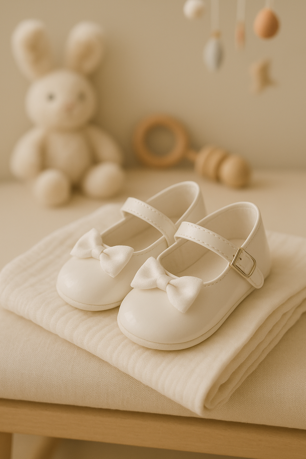 Baby Girls Soft Pre-Walker Shoes - White
