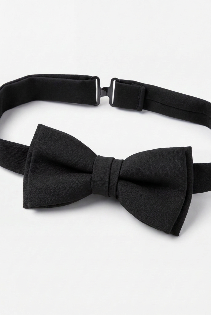 Boys 2-Piece Black Dinner Jacket & Bow Tie Set