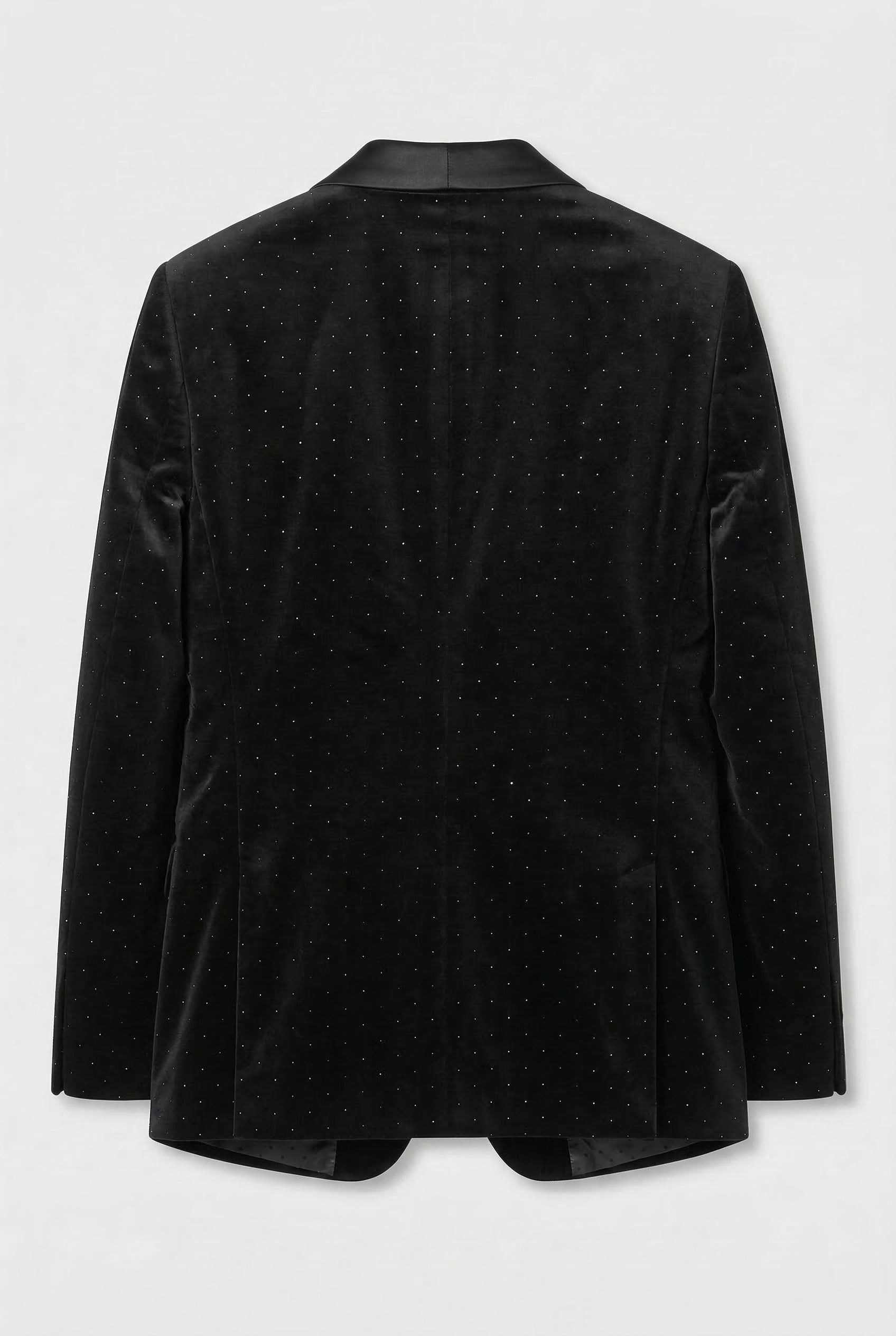 Boys 2-Piece Dot Overlay Tuxedo Suit - Calvin Black