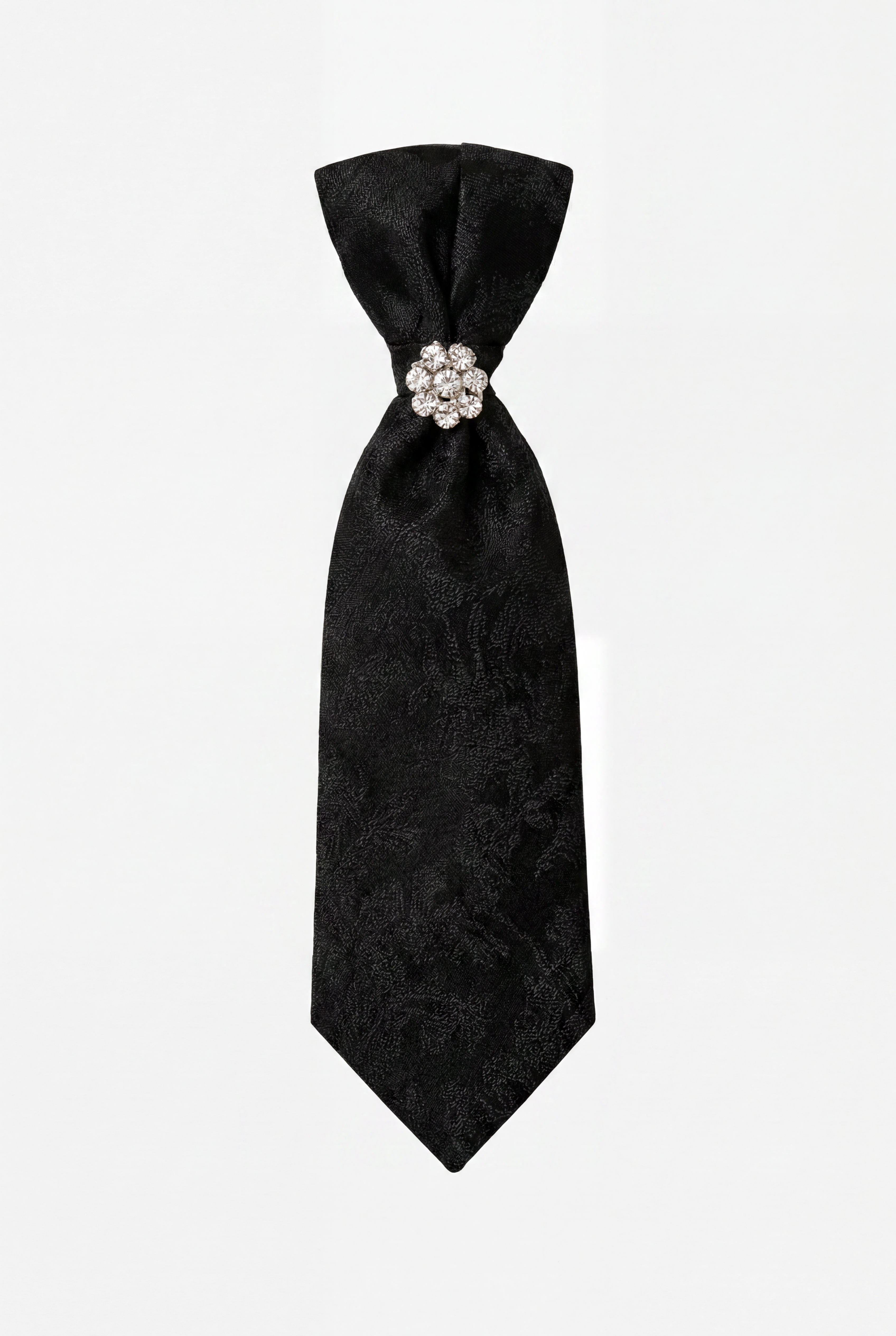 Boys 2-Piece Paisley Jacquard Waistcoat Cravat Set - Black