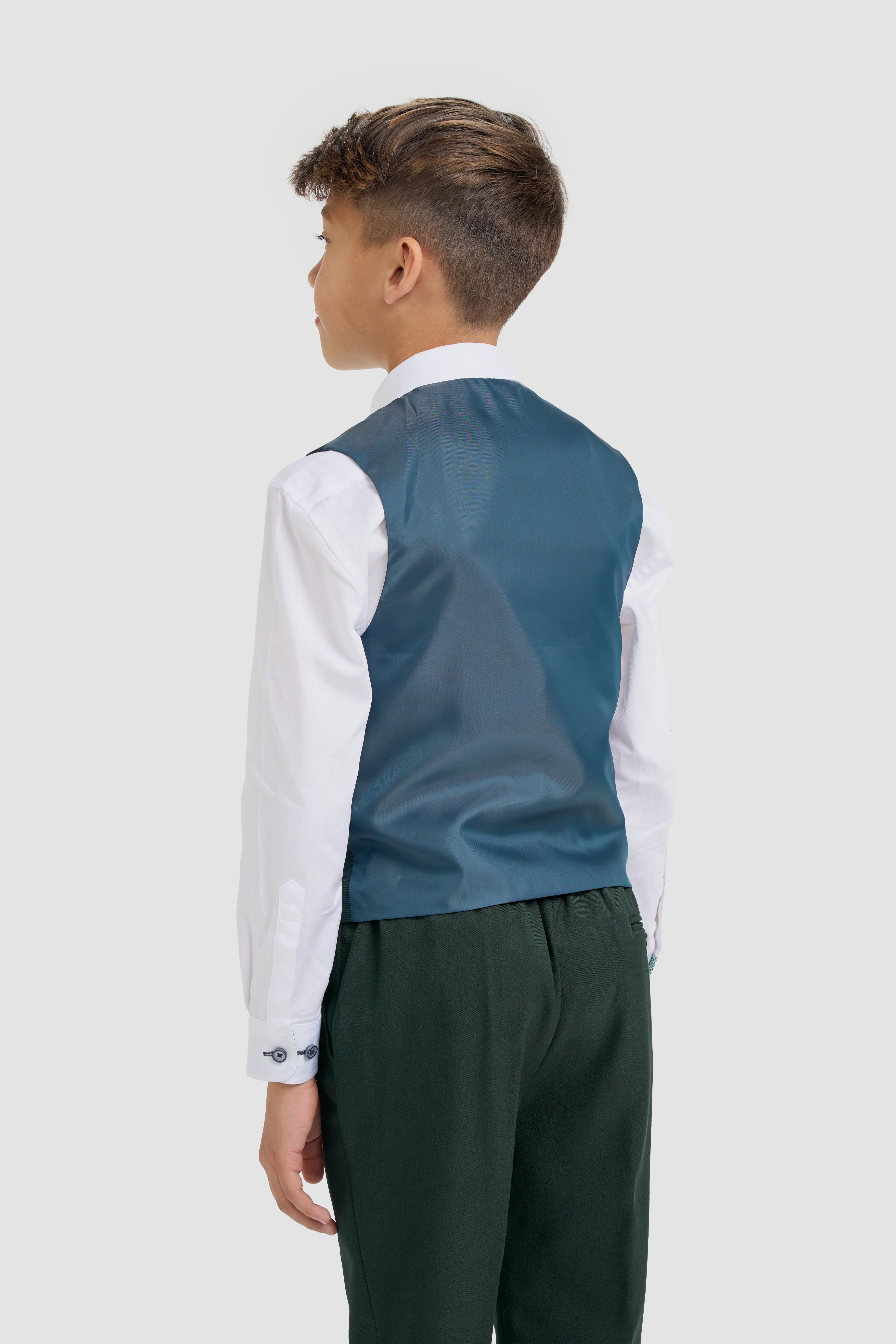 Boys 3-Piece Slim Fit Formal Suit - Malibu - Forest Green