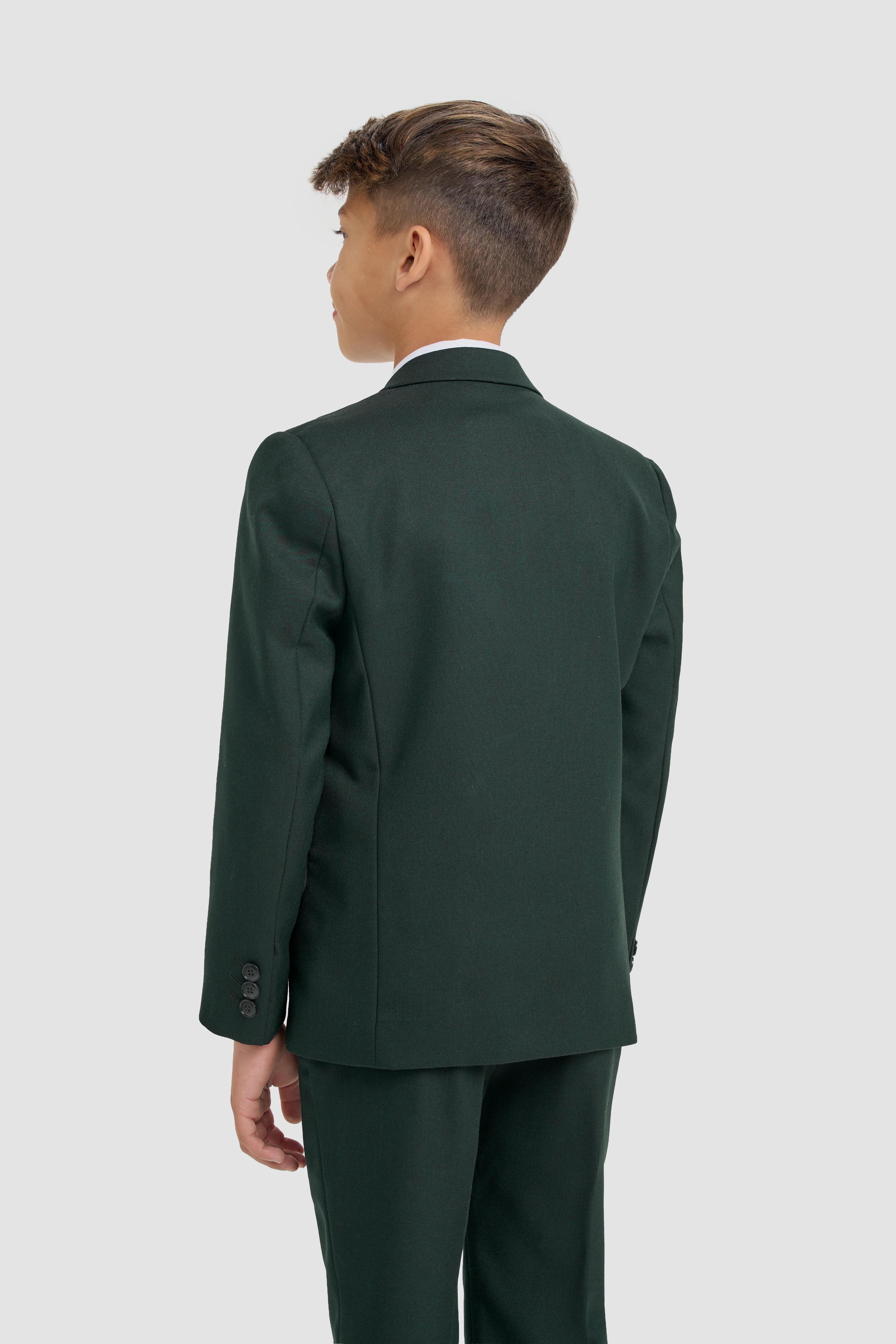 Boys 3-Piece Slim Fit Formal Suit - Malibu - Forest Green