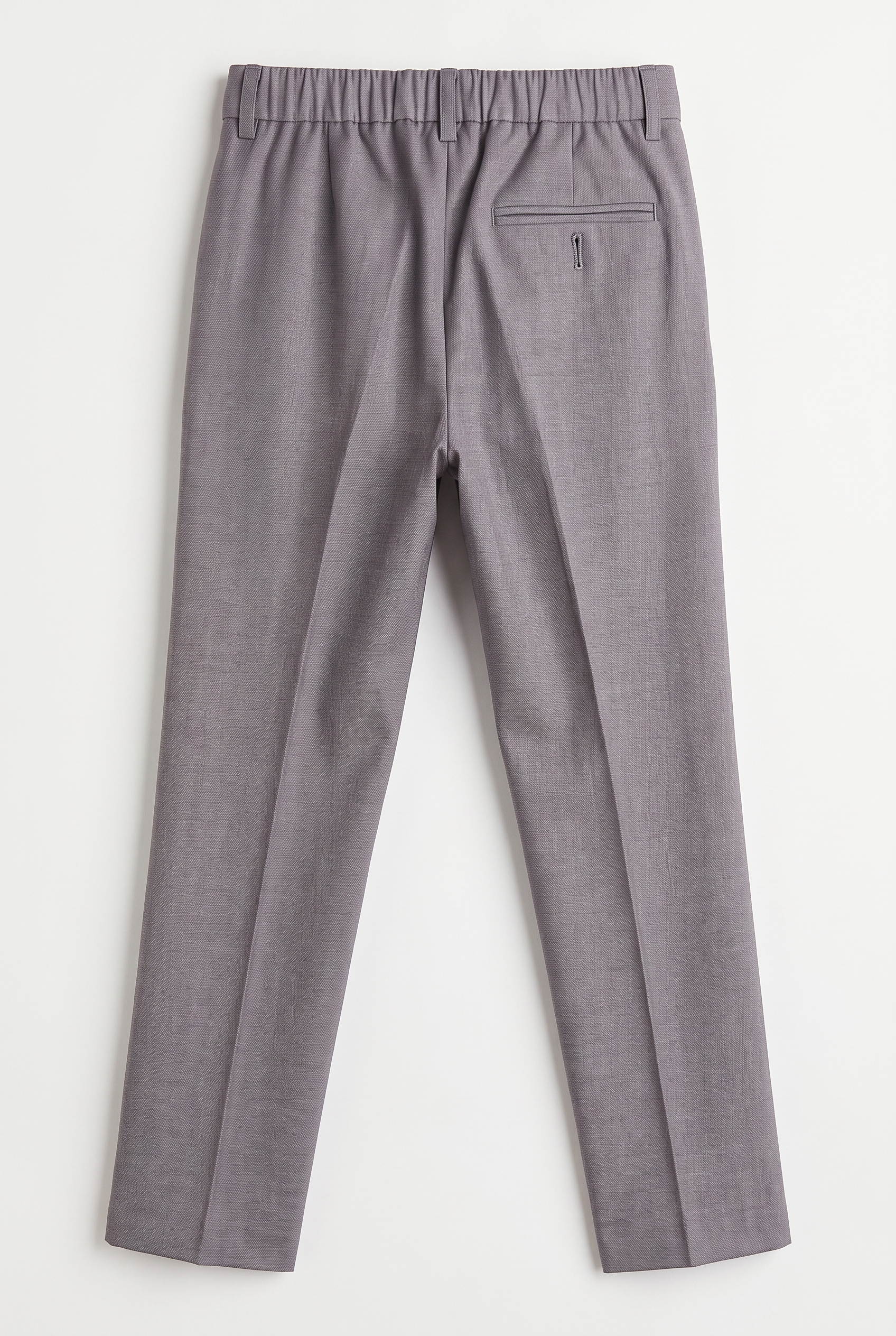 Boys 3-Piece Tailored Fit Grey Formal Suit - Edward Trousers Back Picture
