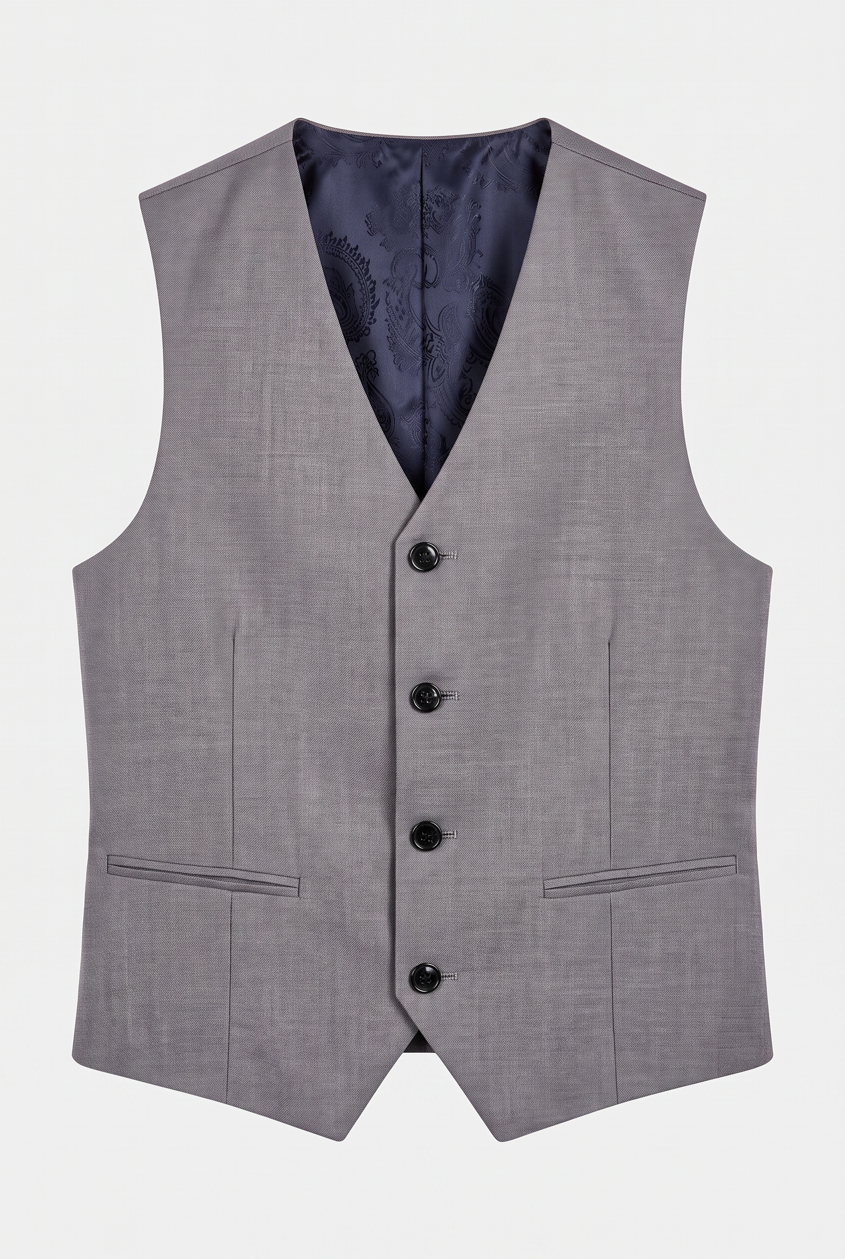 Boys 3-Piece Tailored Fit Grey Formal Suit - Edward Waistcoat Picture