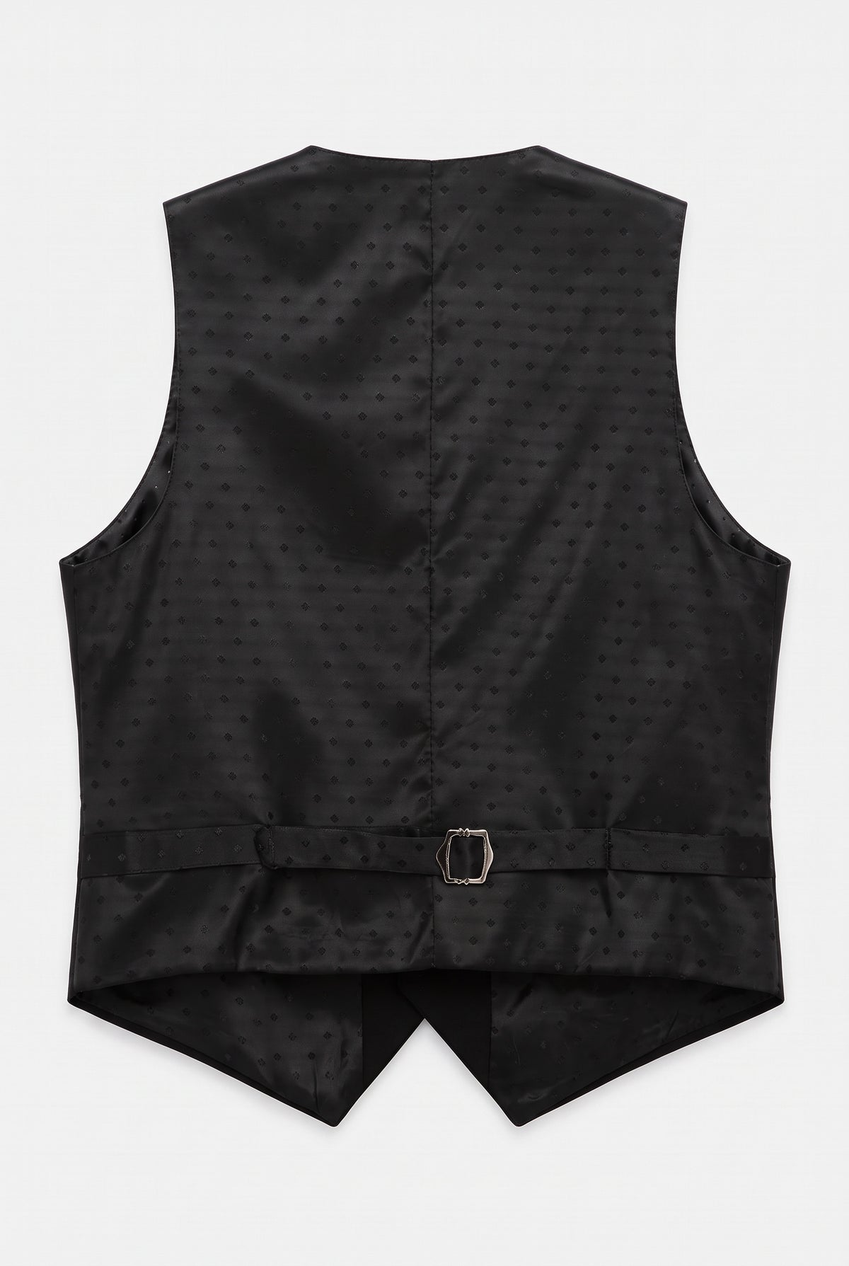 Boys 3-Piece Tuxedo Suit with Satin Notch Lapel - Romano Black  Waistcoat Back Picture 