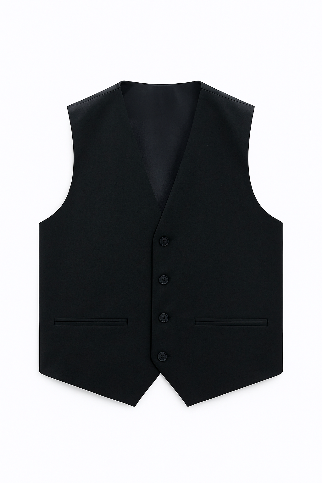 Boys 3-Piece Wool Tailored Fit Suit - Paris - Black Waistcoat Picture