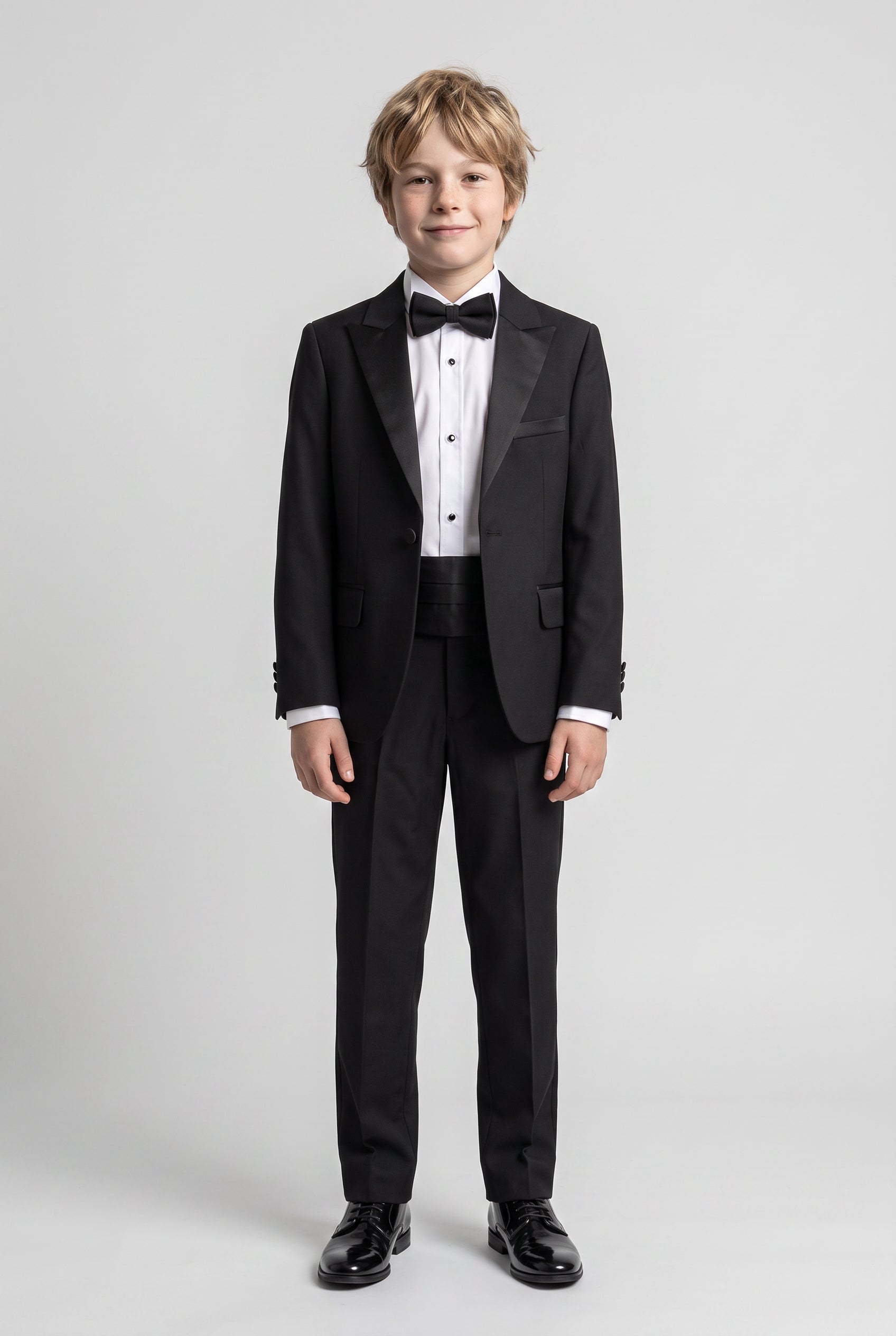 Boys 5-Piece Black Dinner Suit Set Bundle