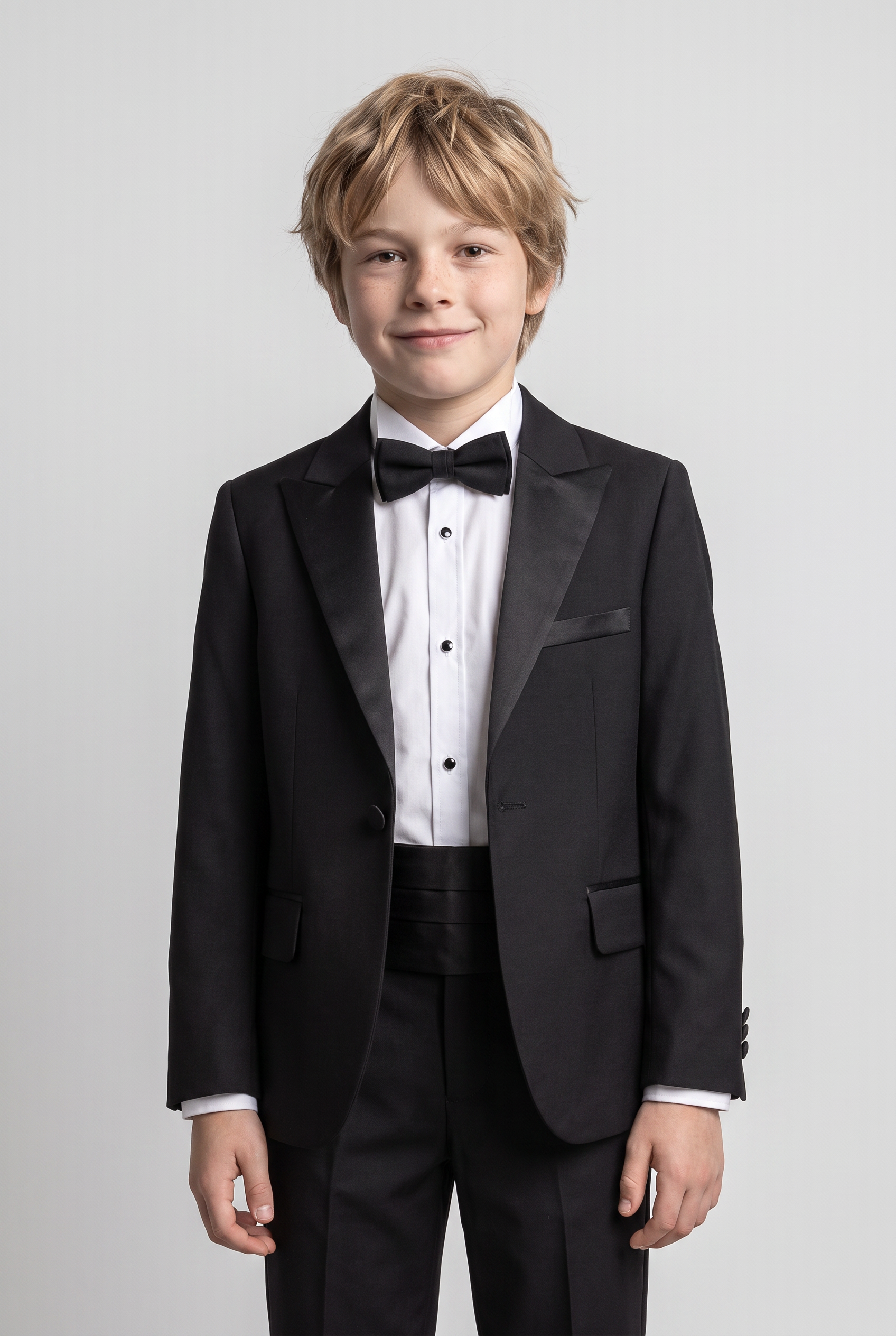 Boys 5-Piece Black Dinner Suit Set Bundle