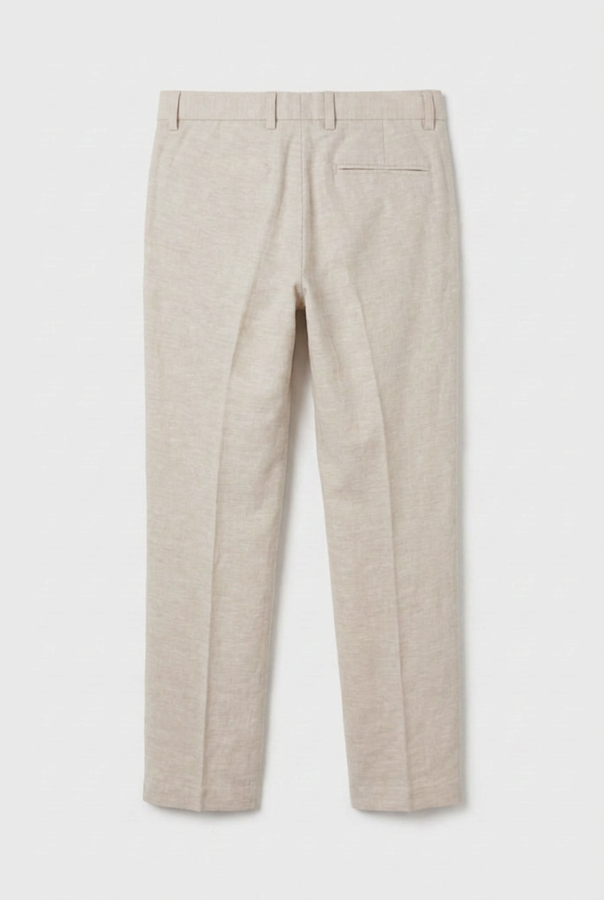 Boys 5-Piece Cotton Smart Casual Suit - Cream