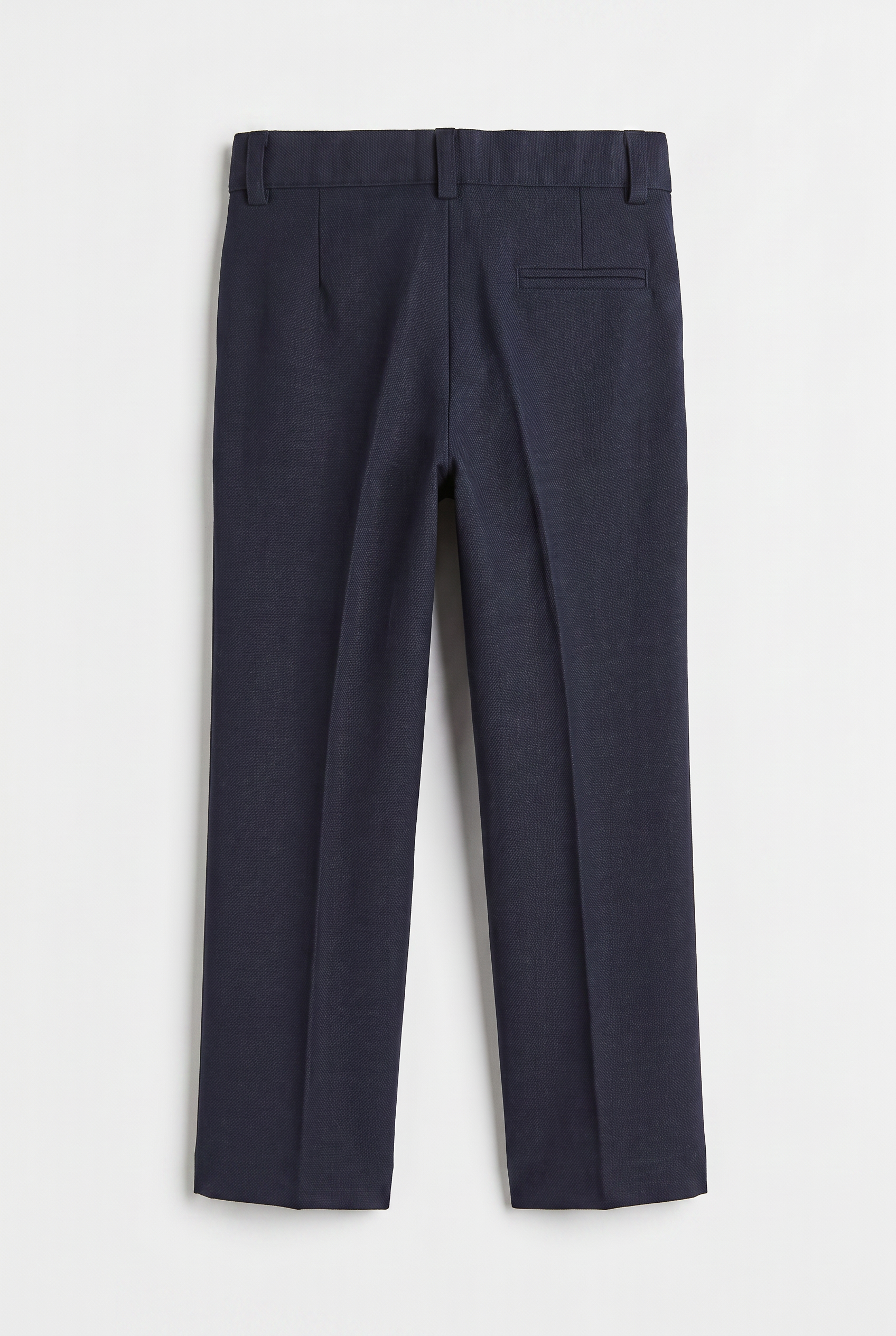 Boys 5-Piece Cotton Smart Casual Suit - Navy Trousers Back Picture