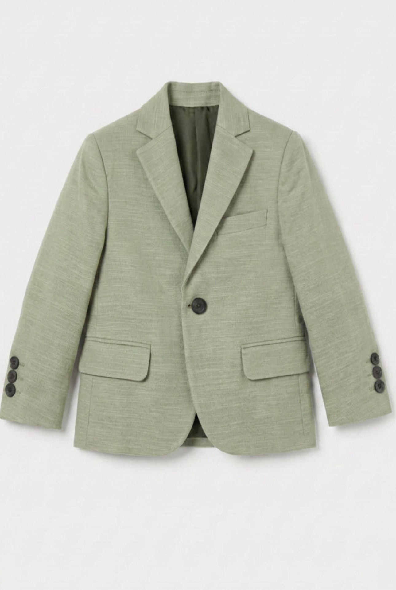 Boys 5-Piece Cotton Smart Casual Suit - Sage Green