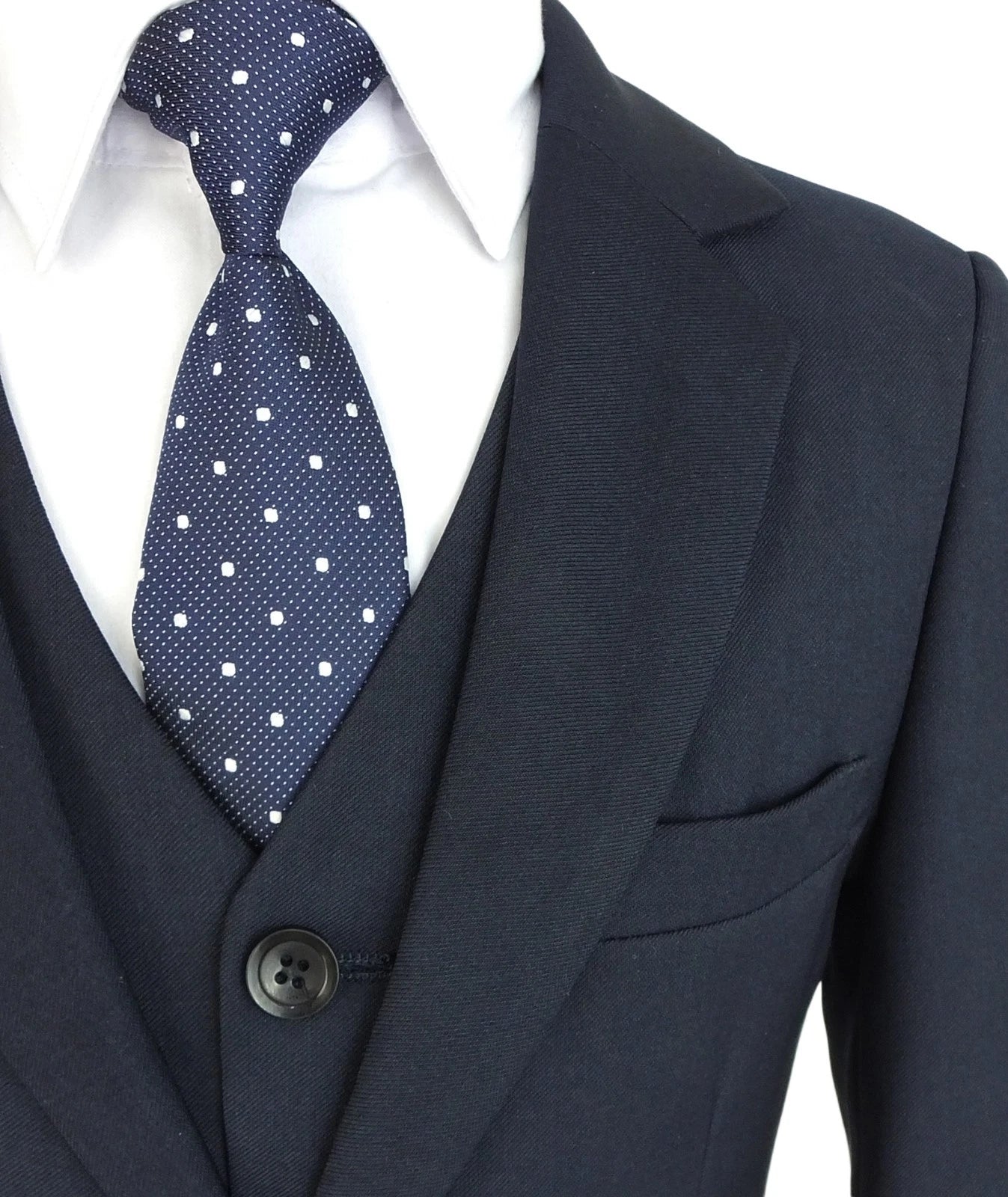 Boys 5-Piece Formal Suit Set - Style 524 Navy