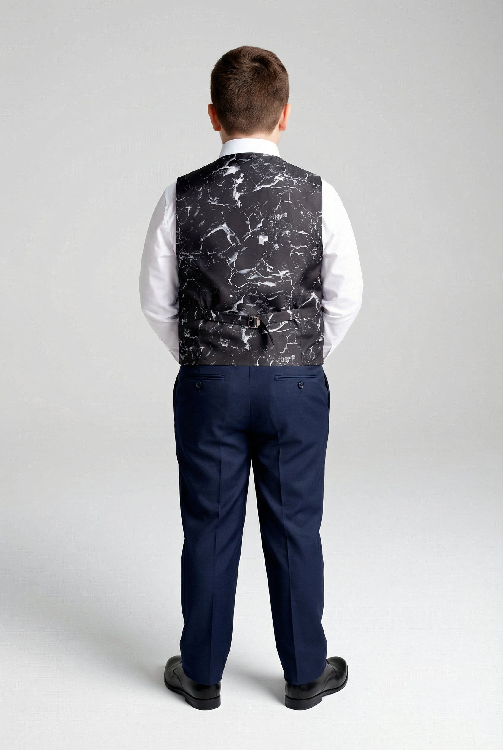 Boys 5-Piece Tailored Fit Formal Suit - Grant - Navy Blue