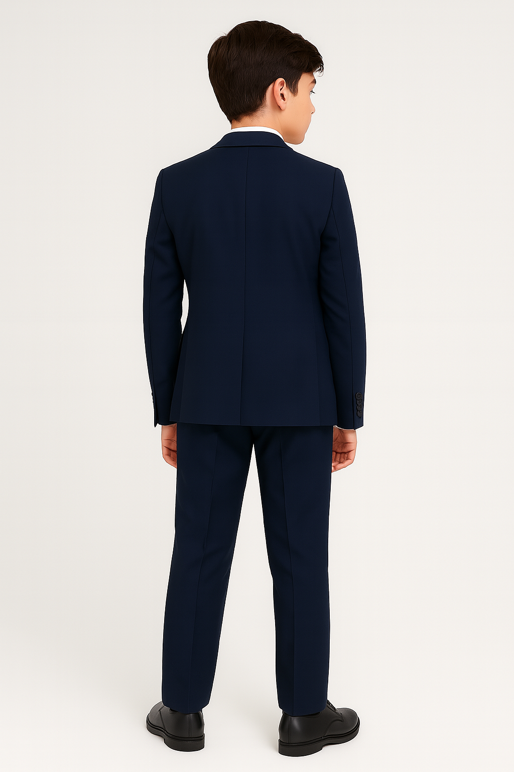 Boys 5-Piece Tailored Fit Formal Suit - Grant - Navy Blue Back Picture