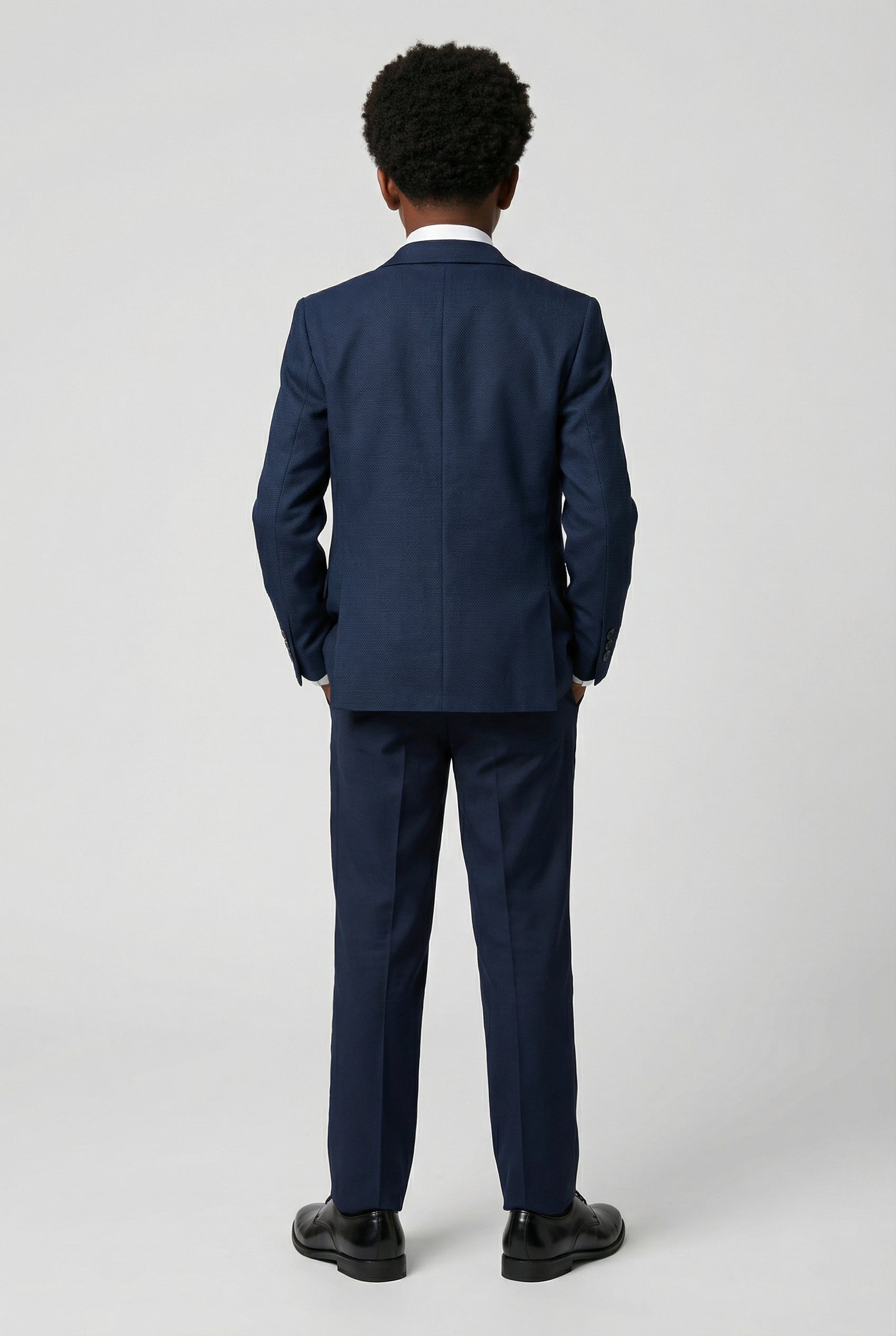 Boys 5-Piece Tailored Fit Formal Suit - Grant - Navy Blue