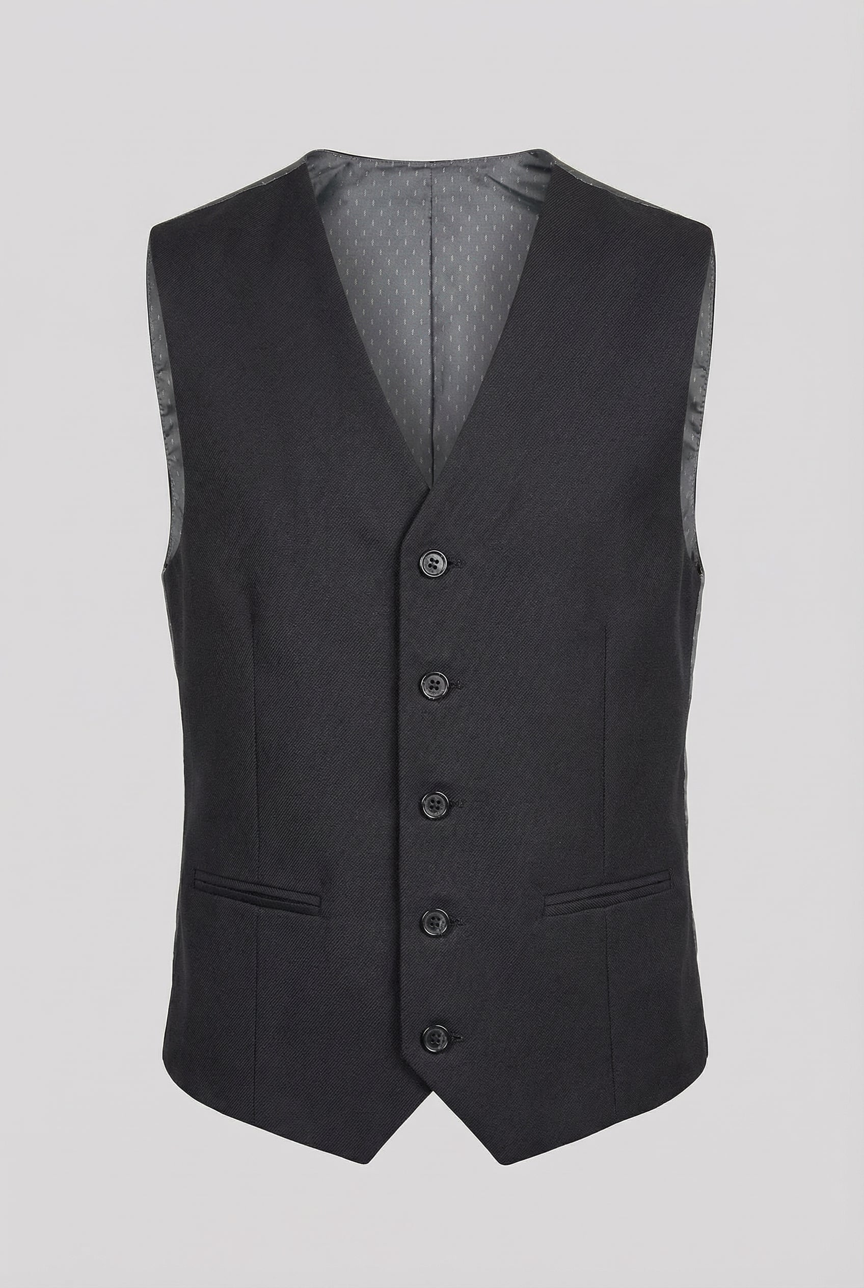 Boys 5-Piece Tailored Fit Twill Suit - Oscar - Black