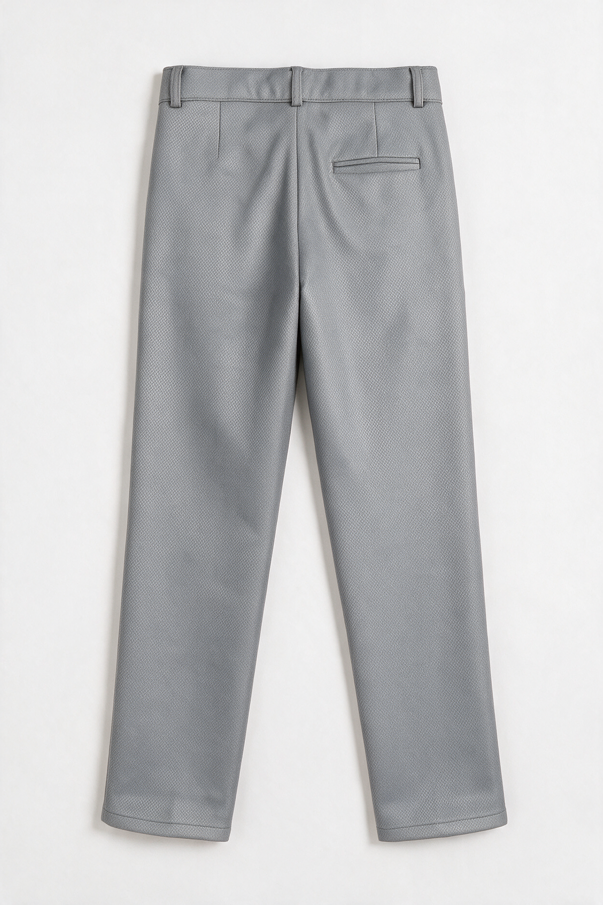 Boys 5-Piece Textured Suit with Double Breasted Waistcoat - Sota Light Grey Trousers  Back Picture