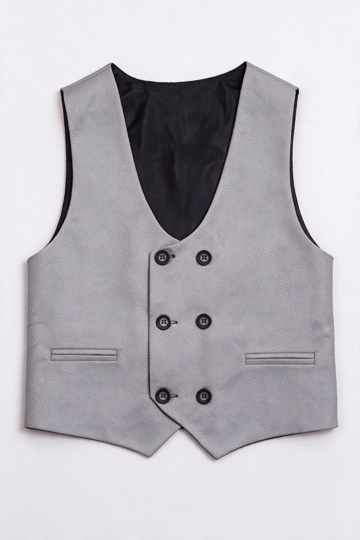 Boys 5-Piece Textured Suit with Double Breasted Waistcoat - Sota Tan Waistcoat Picture