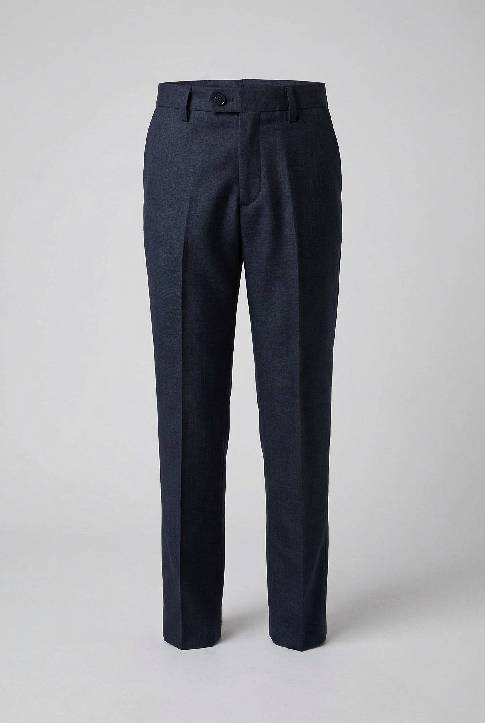 Boys 5-Piece Textured Weave Tailored Fit Suit - LORENZO - Navy Blue