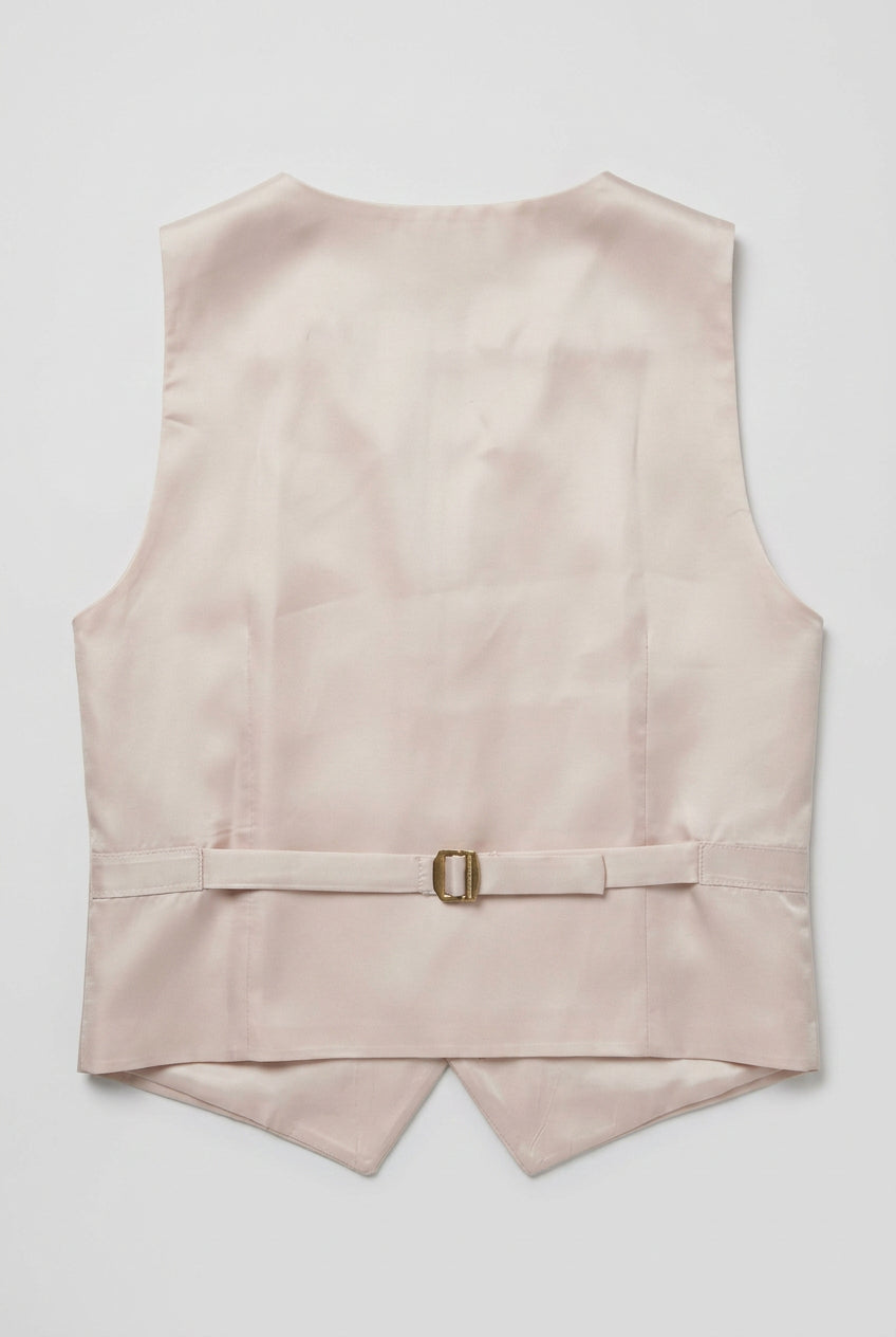 Boys 5-Piece Tuxedo Suit with Removable Velvet Shawl Collar - Beige