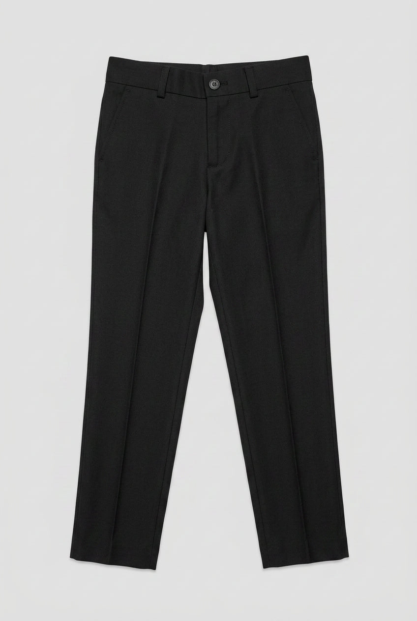 Boys 5-Piece Tuxedo Suit with Removable Velvet Shawl Collar - Grey