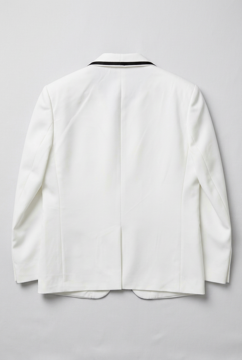 Boys 5-Piece Tuxedo Suit with Removable Velvet Shawl Collar - White