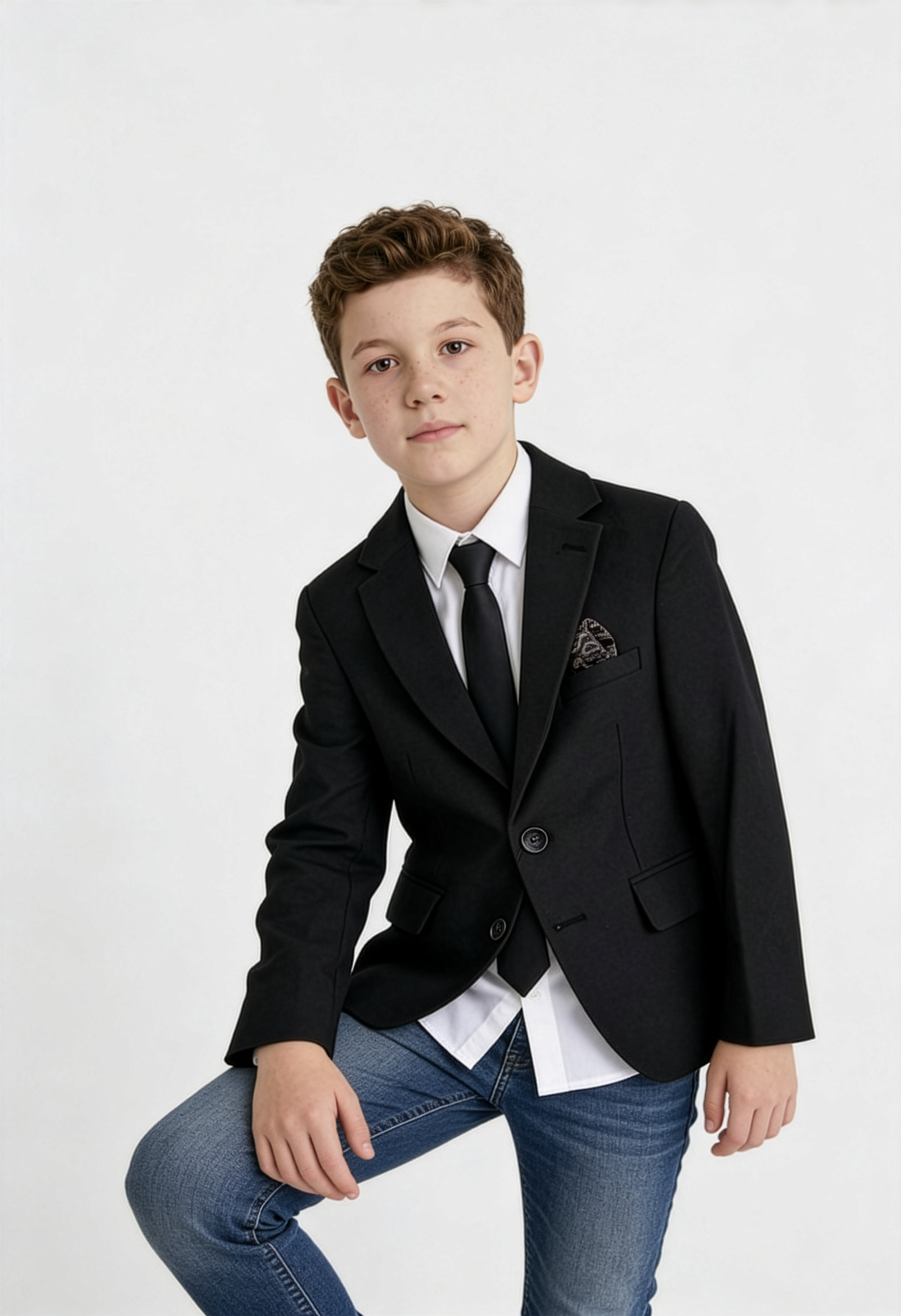 Boys Black Classic Blazer Jacket