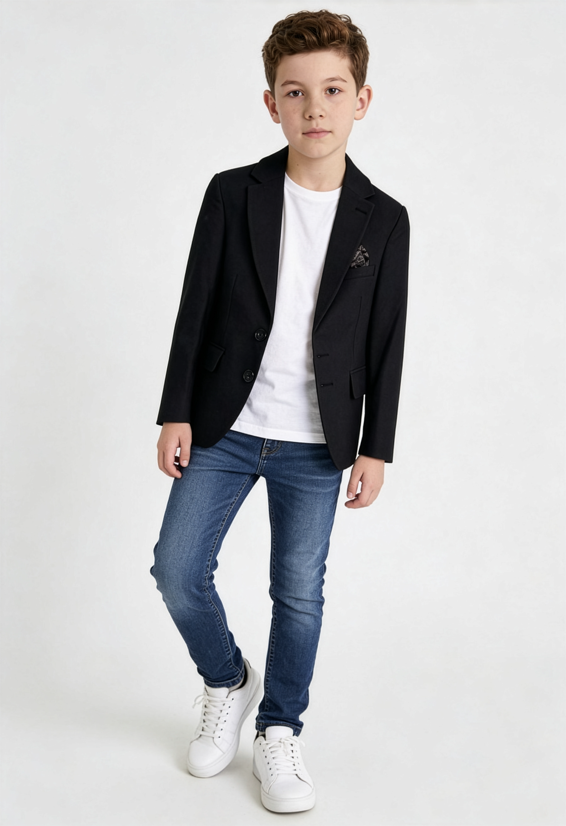 Boys Black Classic Blazer Jacket