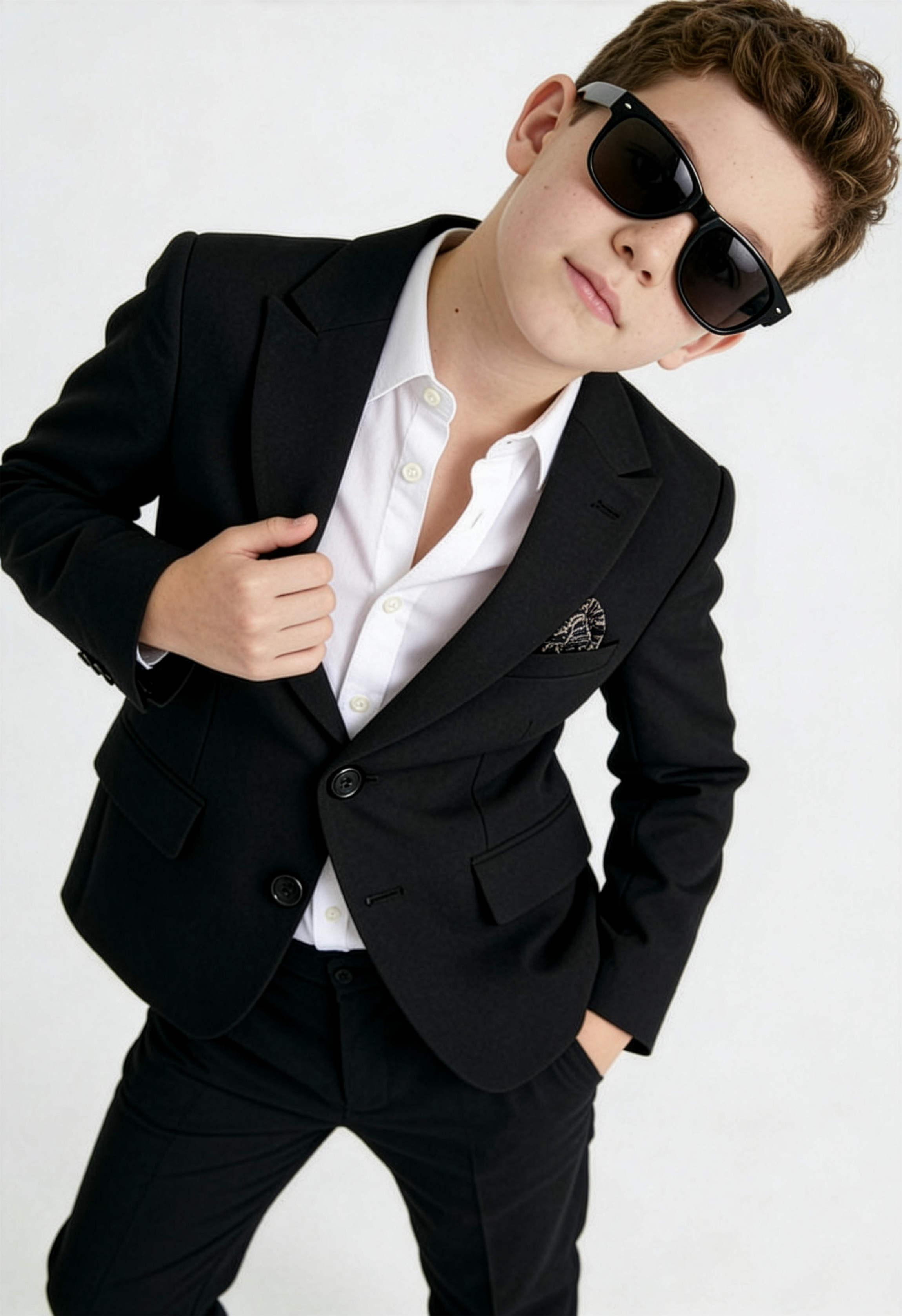 Boys Black Classic Blazer Jacket