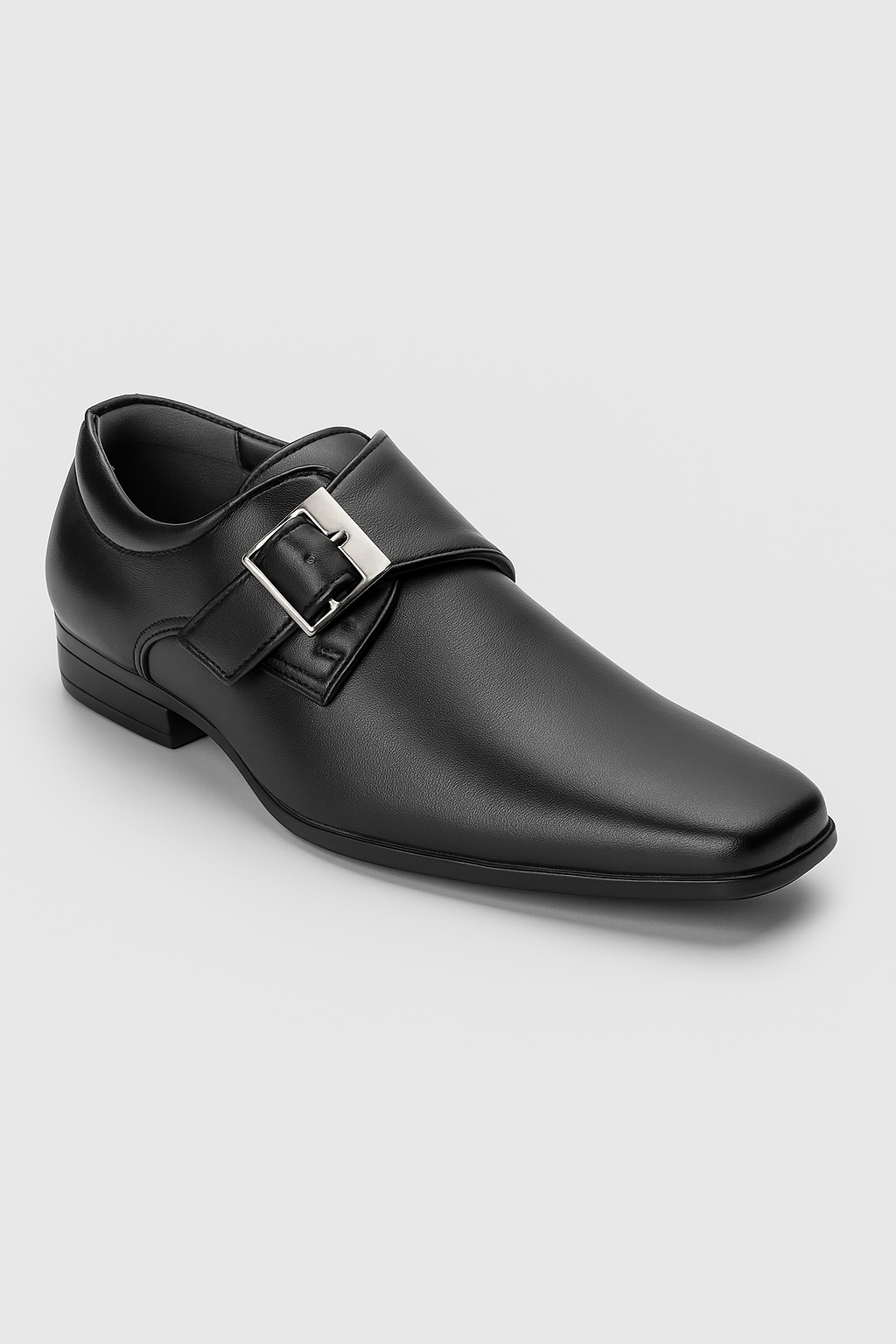 Boys Black Monk Shoes - ALDWYCH - Black Side Picture