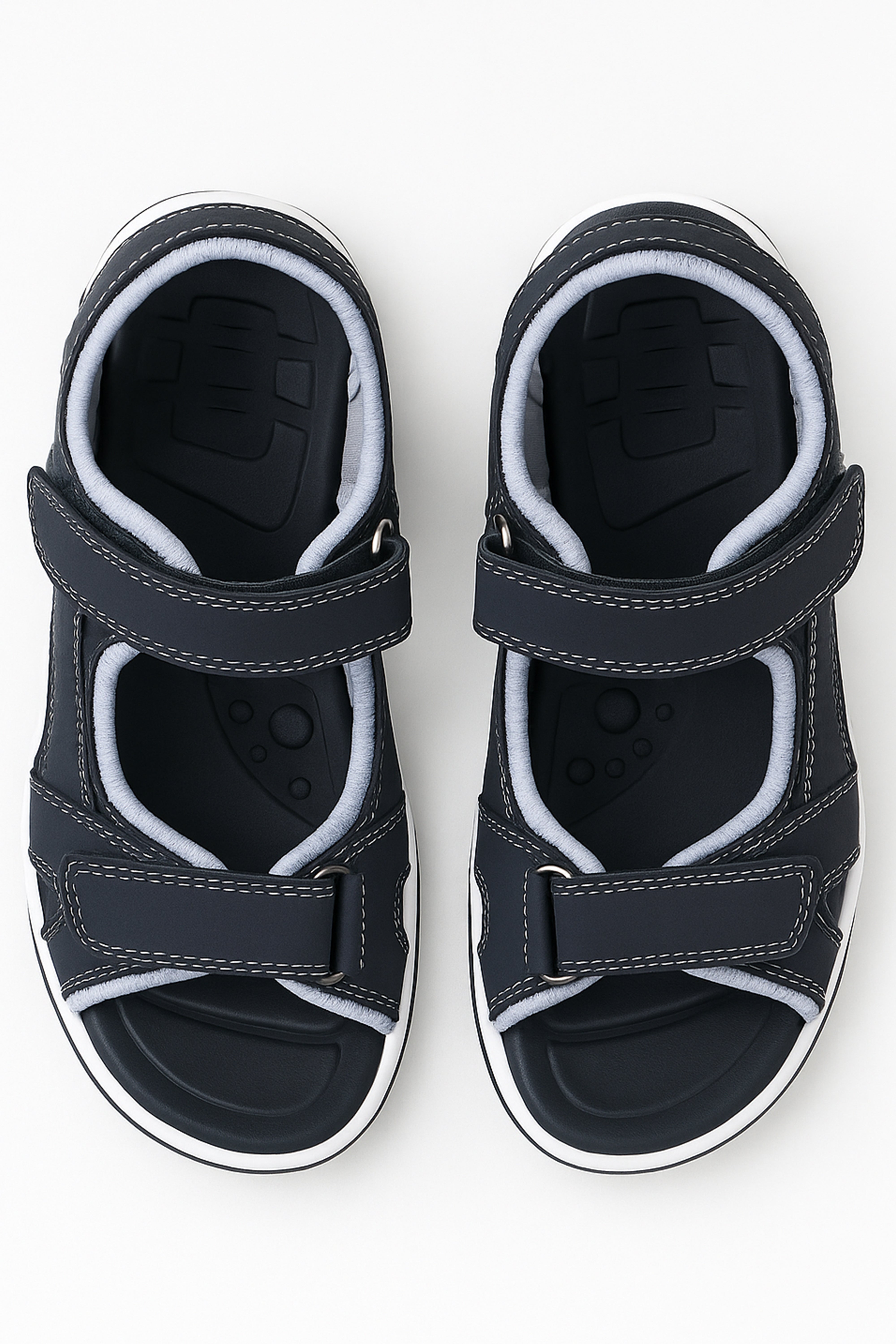 Boys Casual Sport Open Toe Sandals - Grey Front Picture