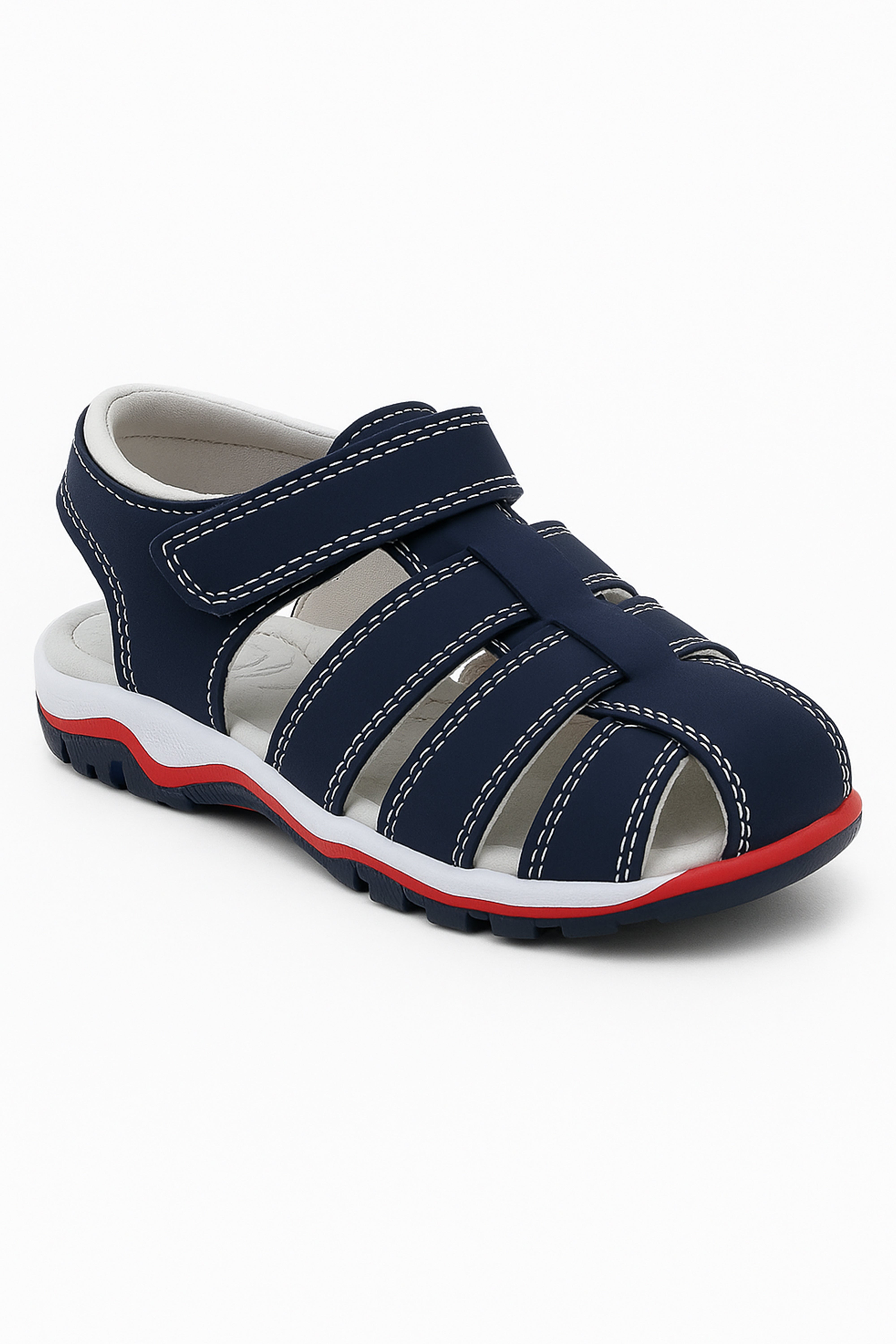 Boys Casual Trekking Sandals - Navy Blue Side Picture
