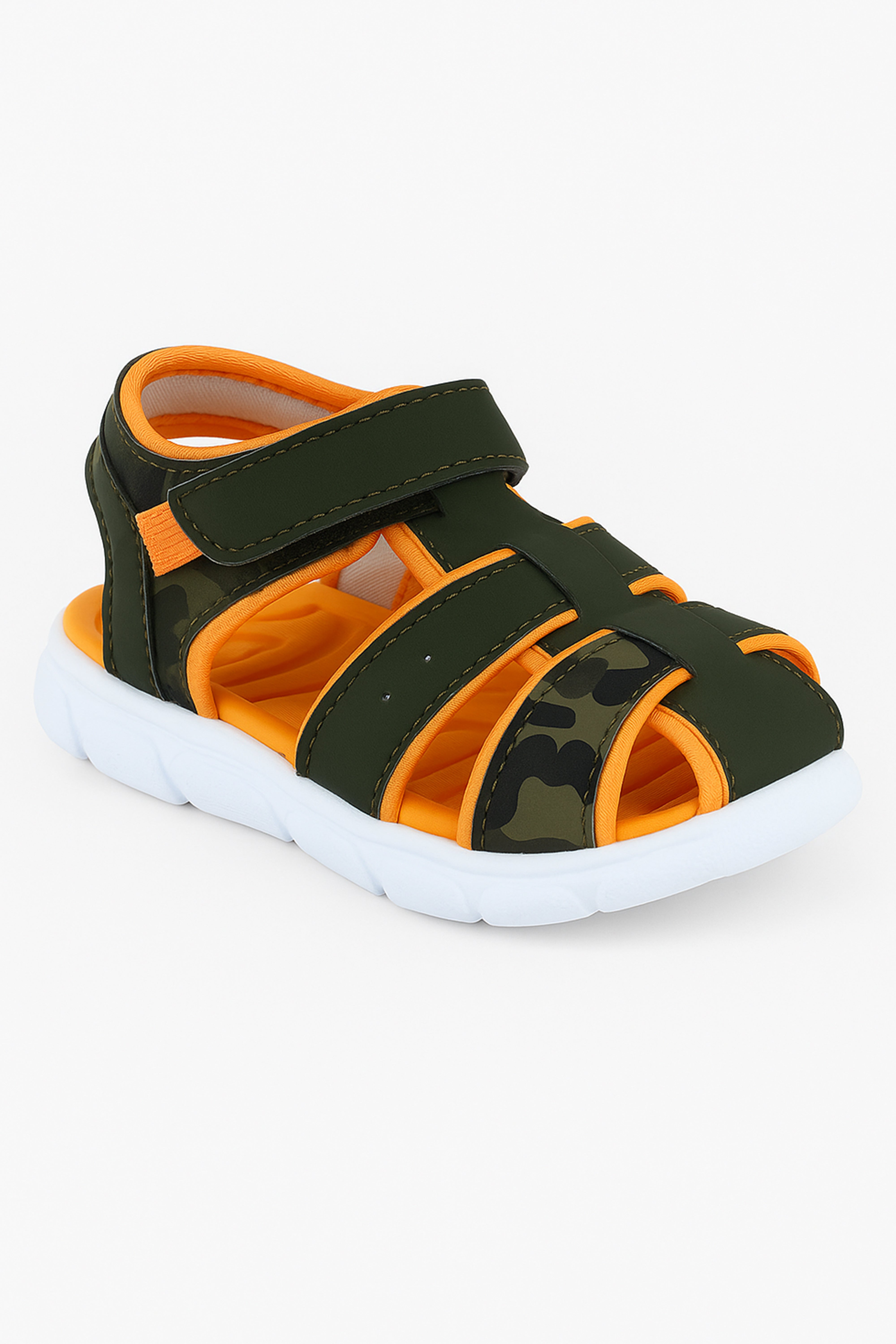 Boys Casual Trekking Summer Sandals - Green Side Picture