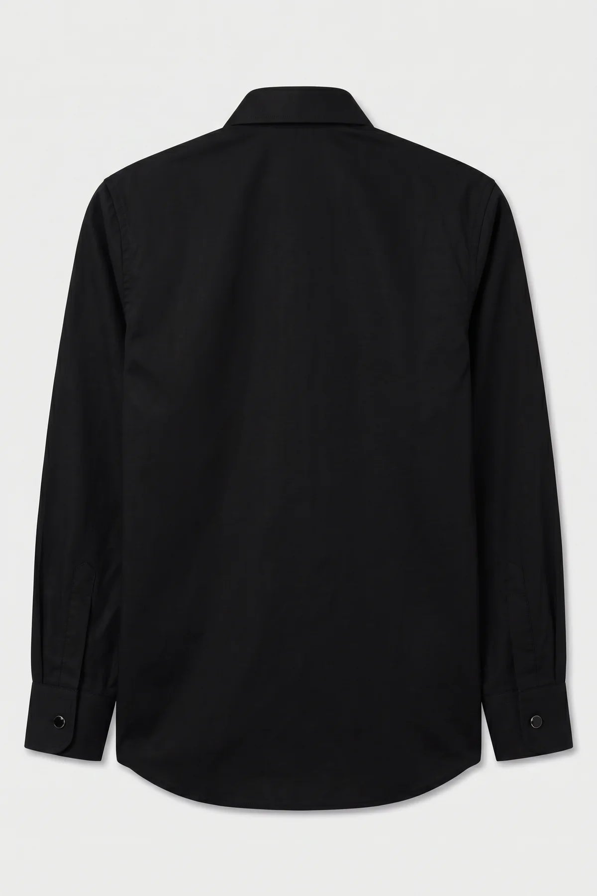 Boys Classic Collar Dress Shirt with Cufflinks -  Black
