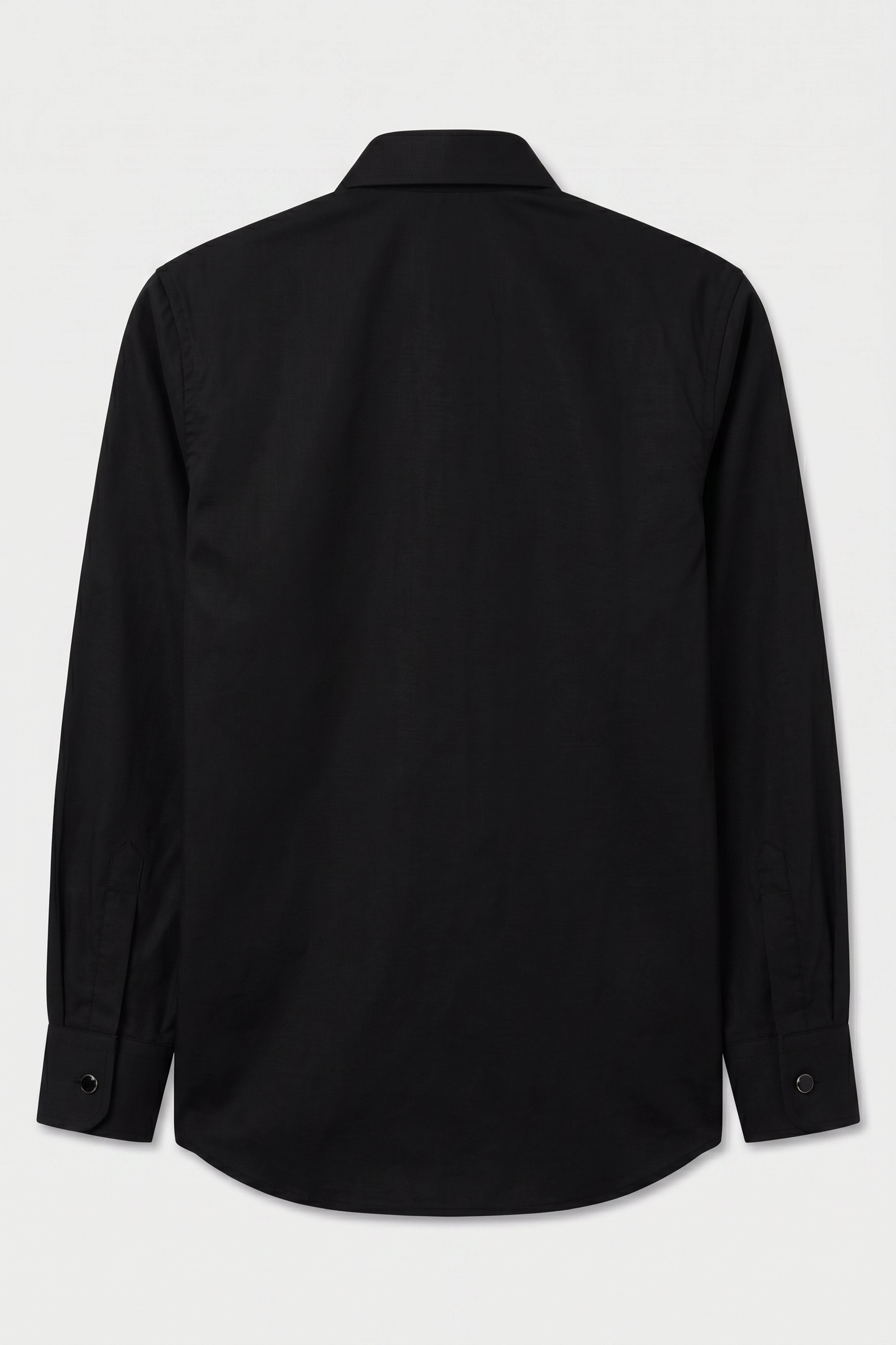 Boys Classic Collar Dress Shirt with Cufflinks -  Black Back Picture