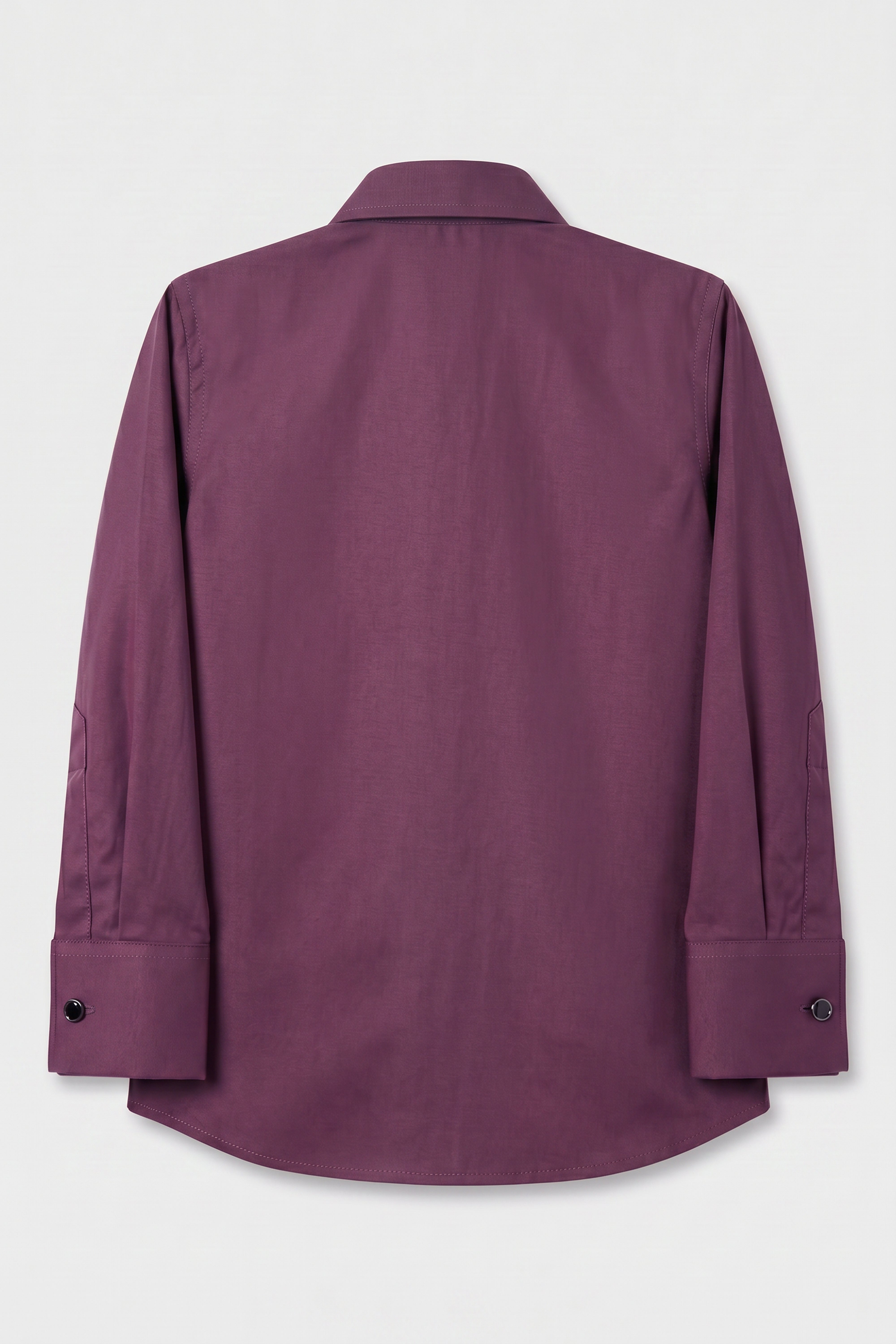 Boys Classic Collar Dress Shirt with Cufflinks -  Burgundy Back Picture