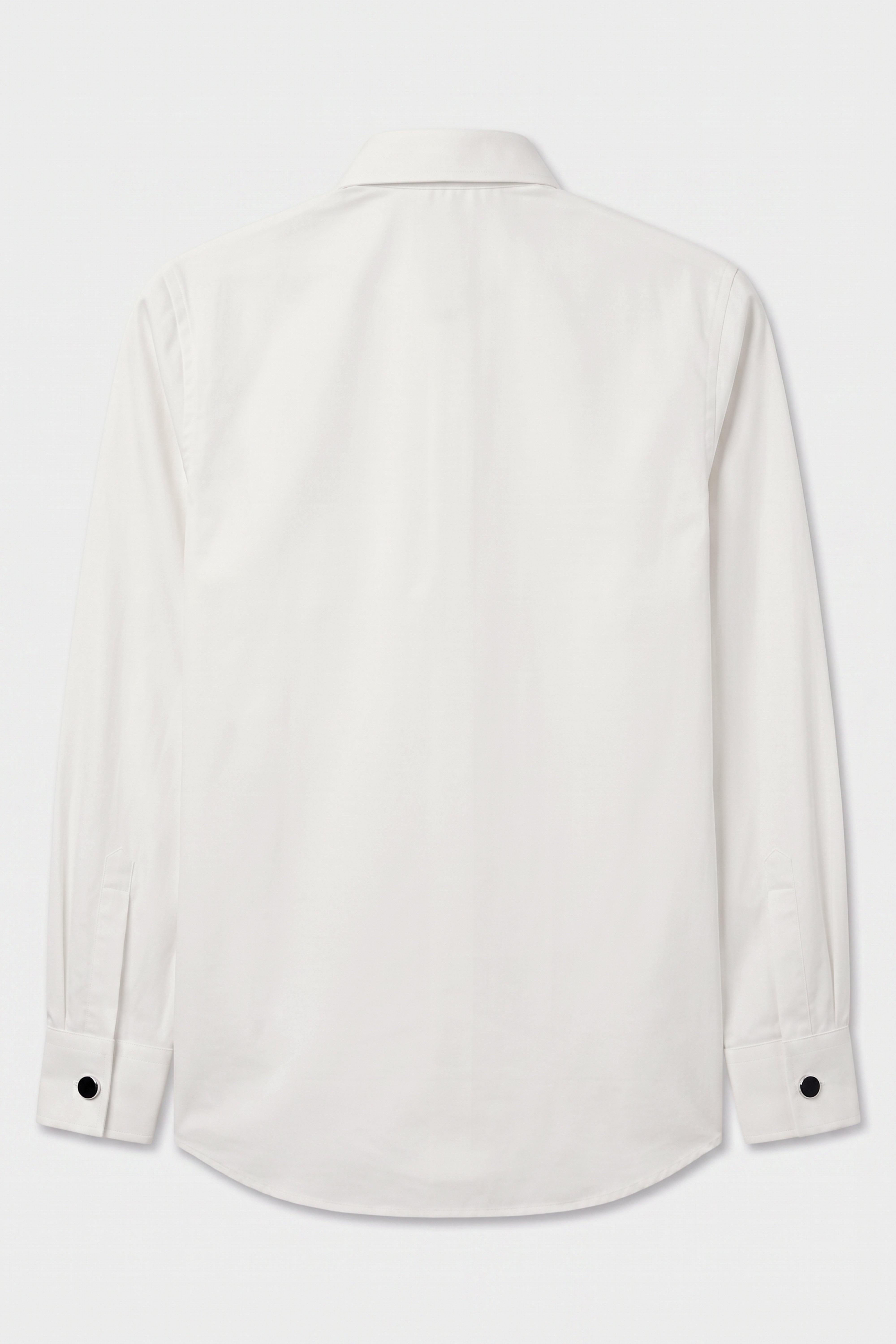 Boys Classic Collar Dress Shirt with Cufflinks -  Ivory  Back Picture
