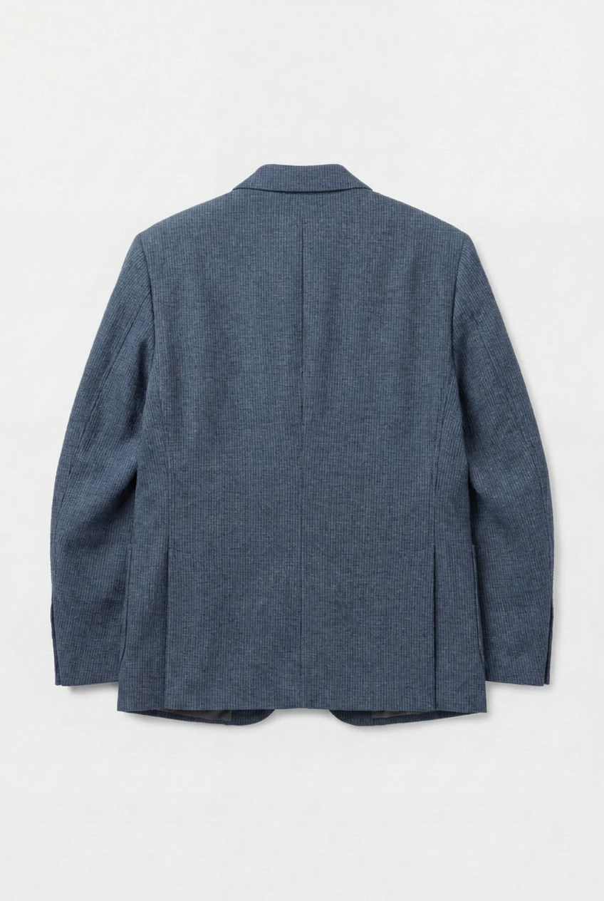 Boys Cotton Blend Slim Fit Formal Twill Blazer - Khaki Green