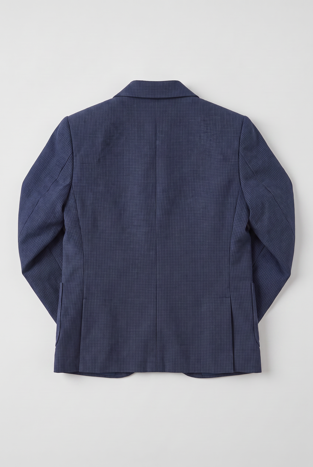 Boys Cotton Blend Slim Fit Formal Twill Blazer - Navy Blue