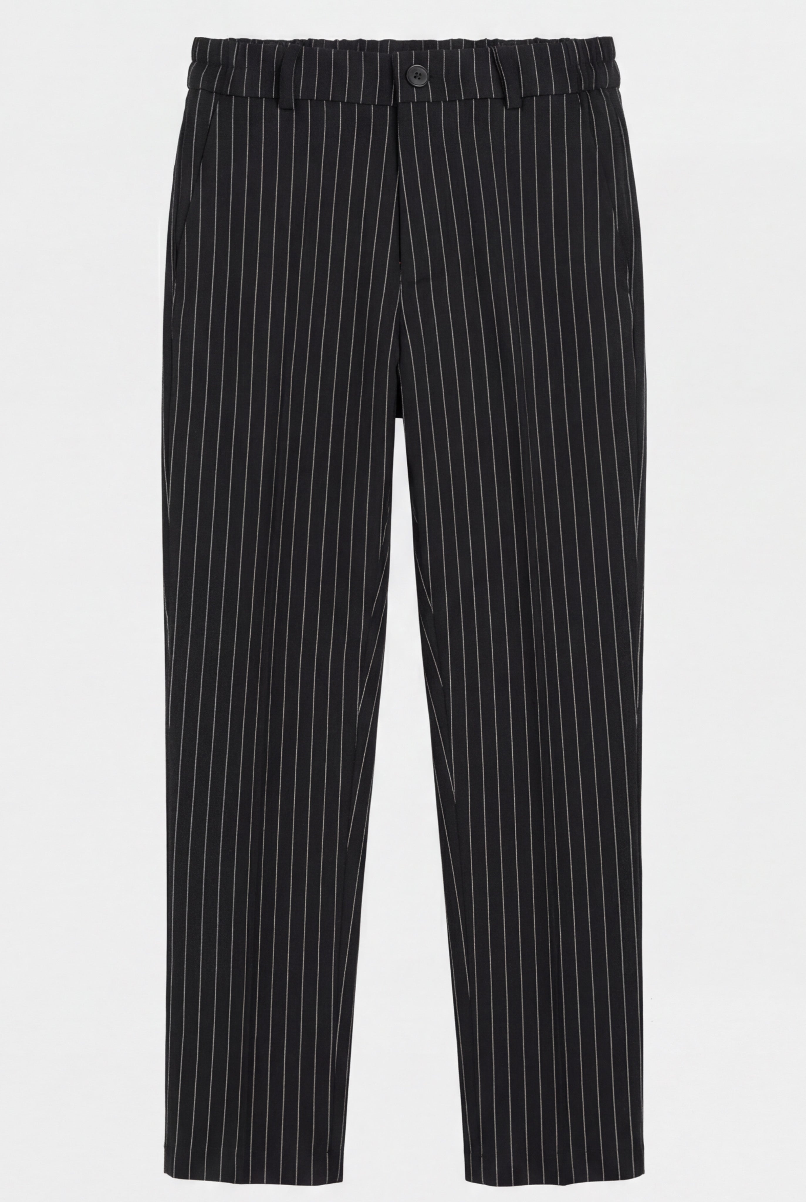Boys Double-Breasted Pinstripe Suit - 3-Piece & 6-Piece Set - Black
