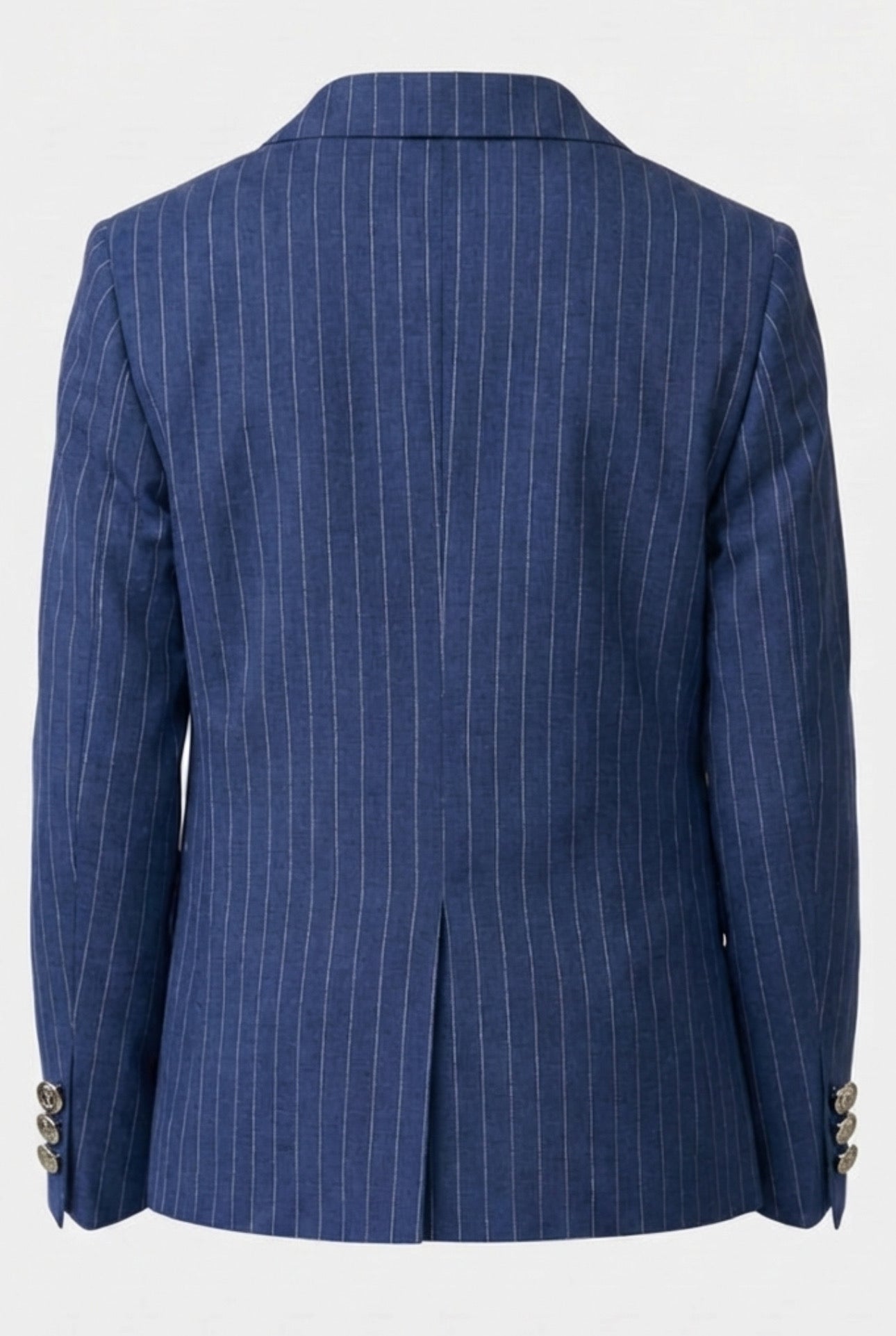 Boys Double-Breasted Pinstripe Suit - 3-Piece & 6-Piece Set - Navy Blue