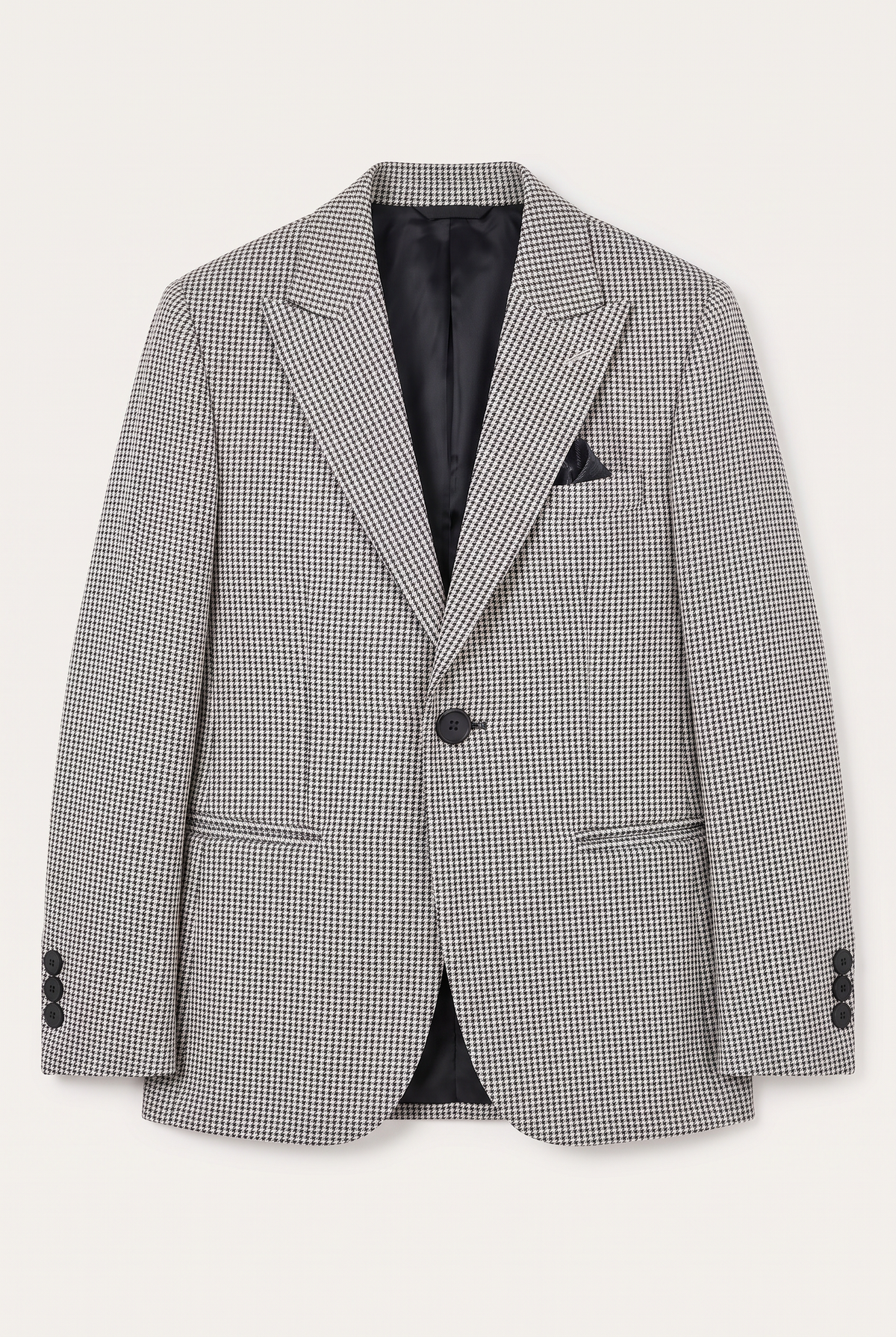 Boys Emerald Navy Blue 2-Piece Mini Tweed Houndstooth Suit - ORME Blazer Picture
